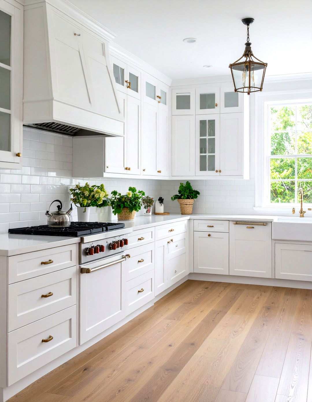 White Cabinet Refresh with DIY Painting - 24 Small Galley Kitchen Ideas on a Budget