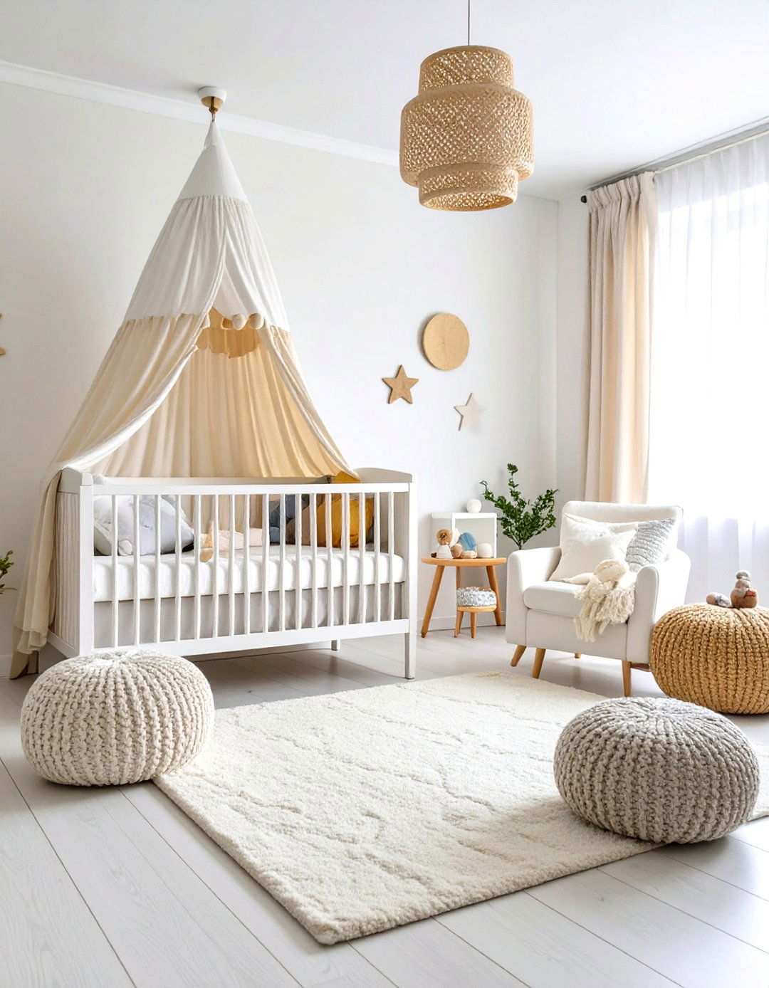 White Cozy Comfort Nursery - 24 White Nursery Ideas