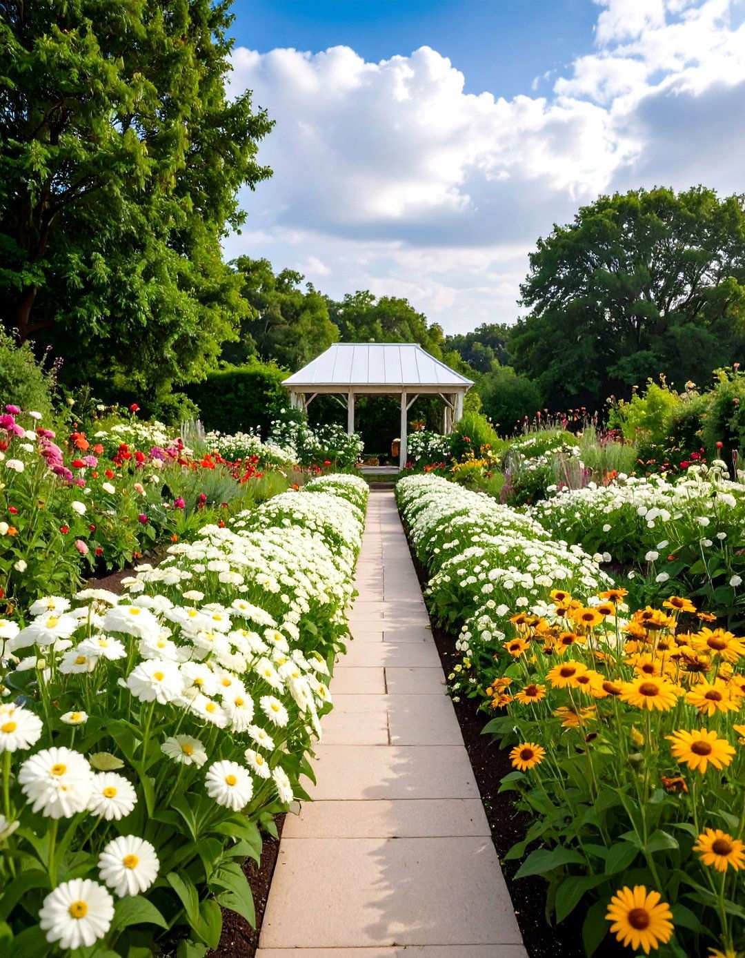 White Cutting Garden Production Space - 24 White Garden Design Ideas