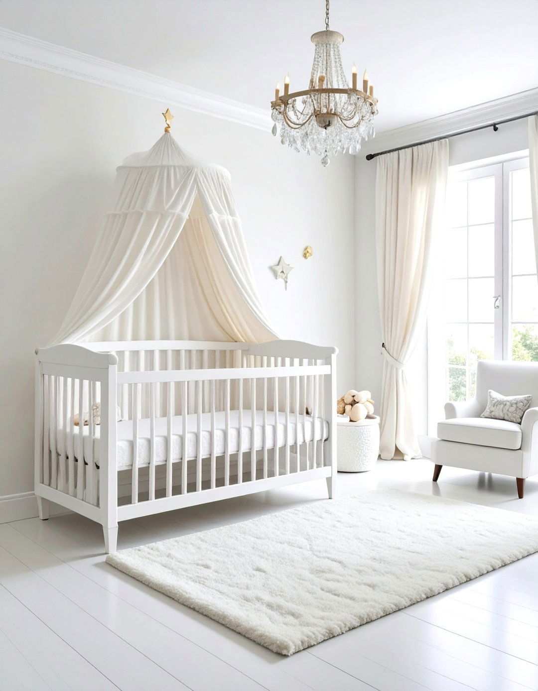 White Elegant Sophisticated Nursery - 24 White Nursery Ideas