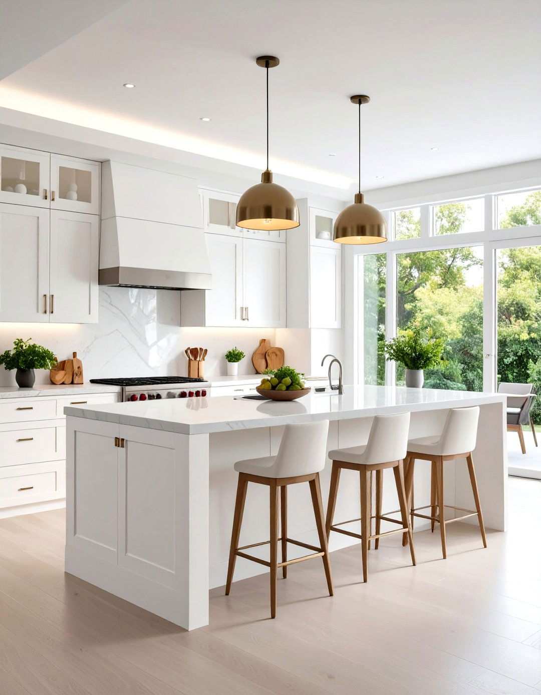 White Kitchen with Breakfast Bar Extension - 24 Small White Kitchen Ideas