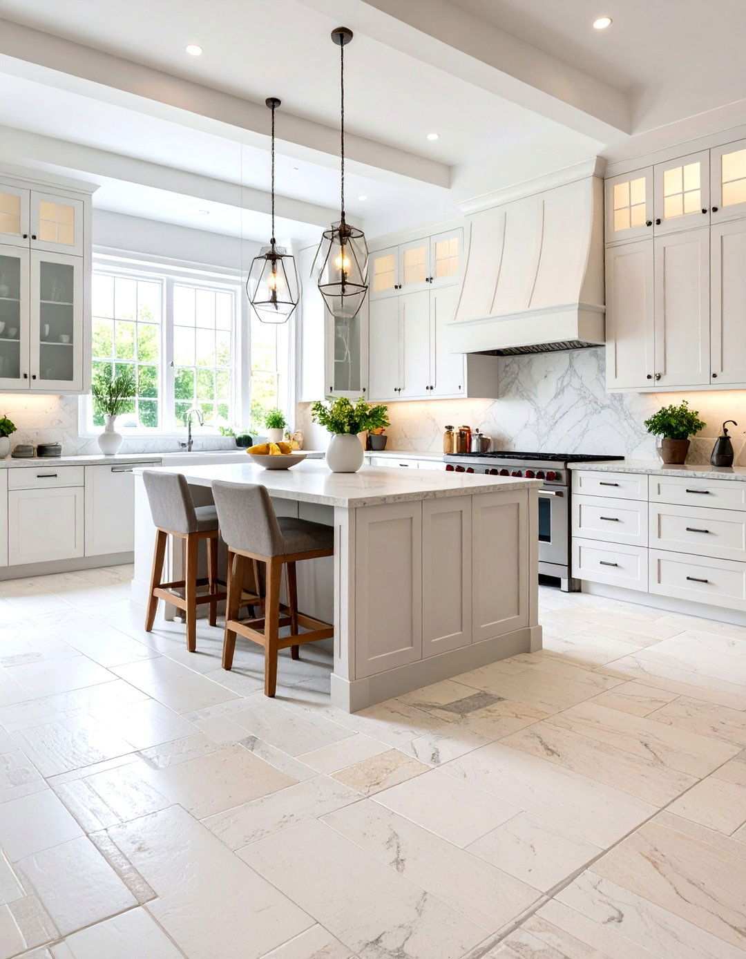 White Limestone Kitchen Floors - 24 White Kitchen Floor Ideas