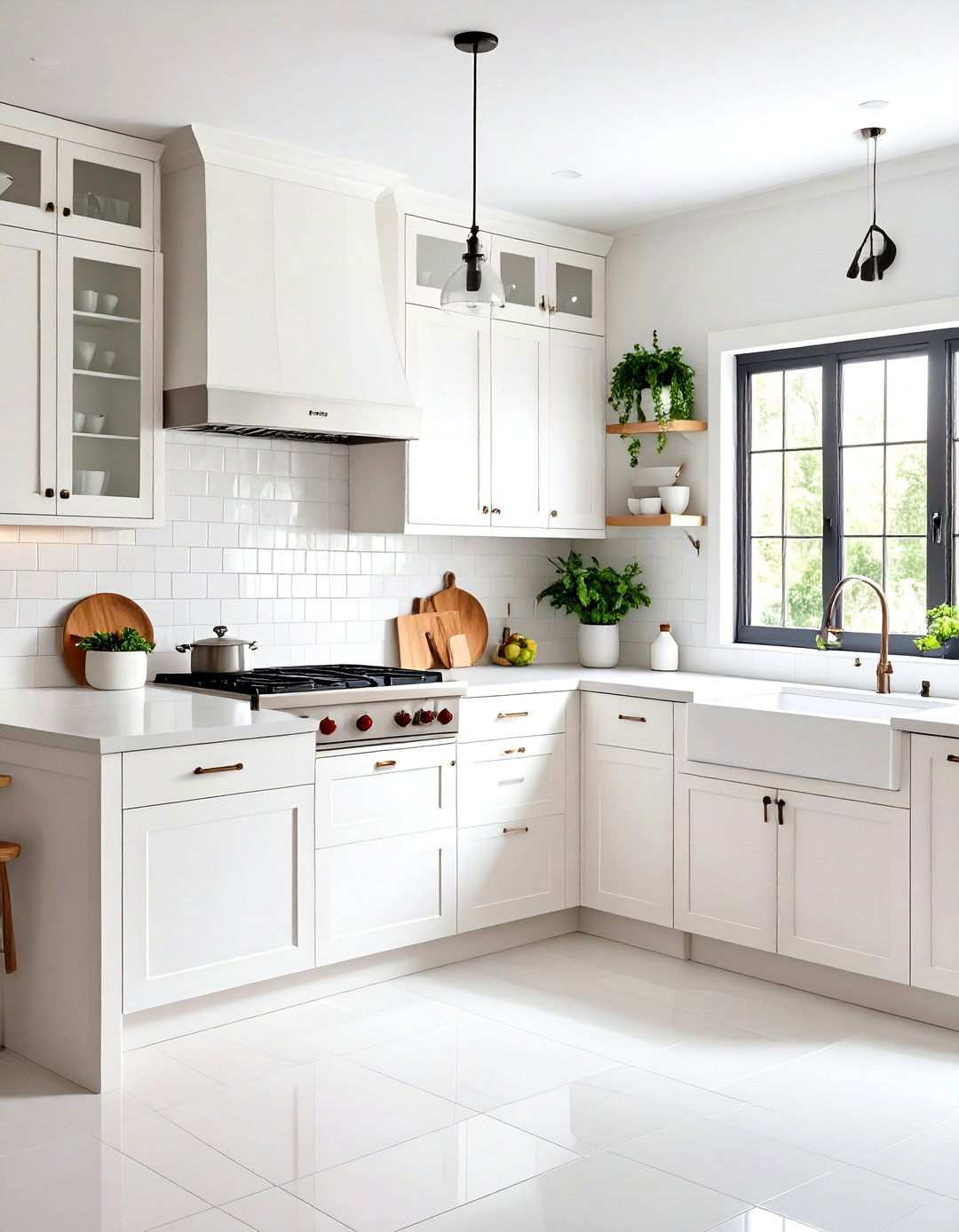 White Matte Finish Tiles - 24 White Kitchen Backsplash Ideas