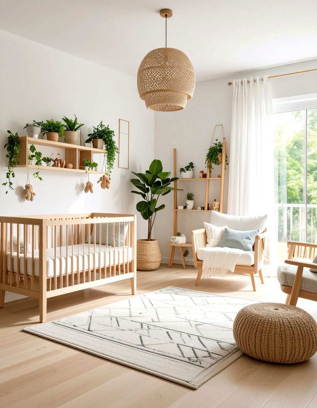 White Nature Inspired Nursery - 24 White Nursery Ideas