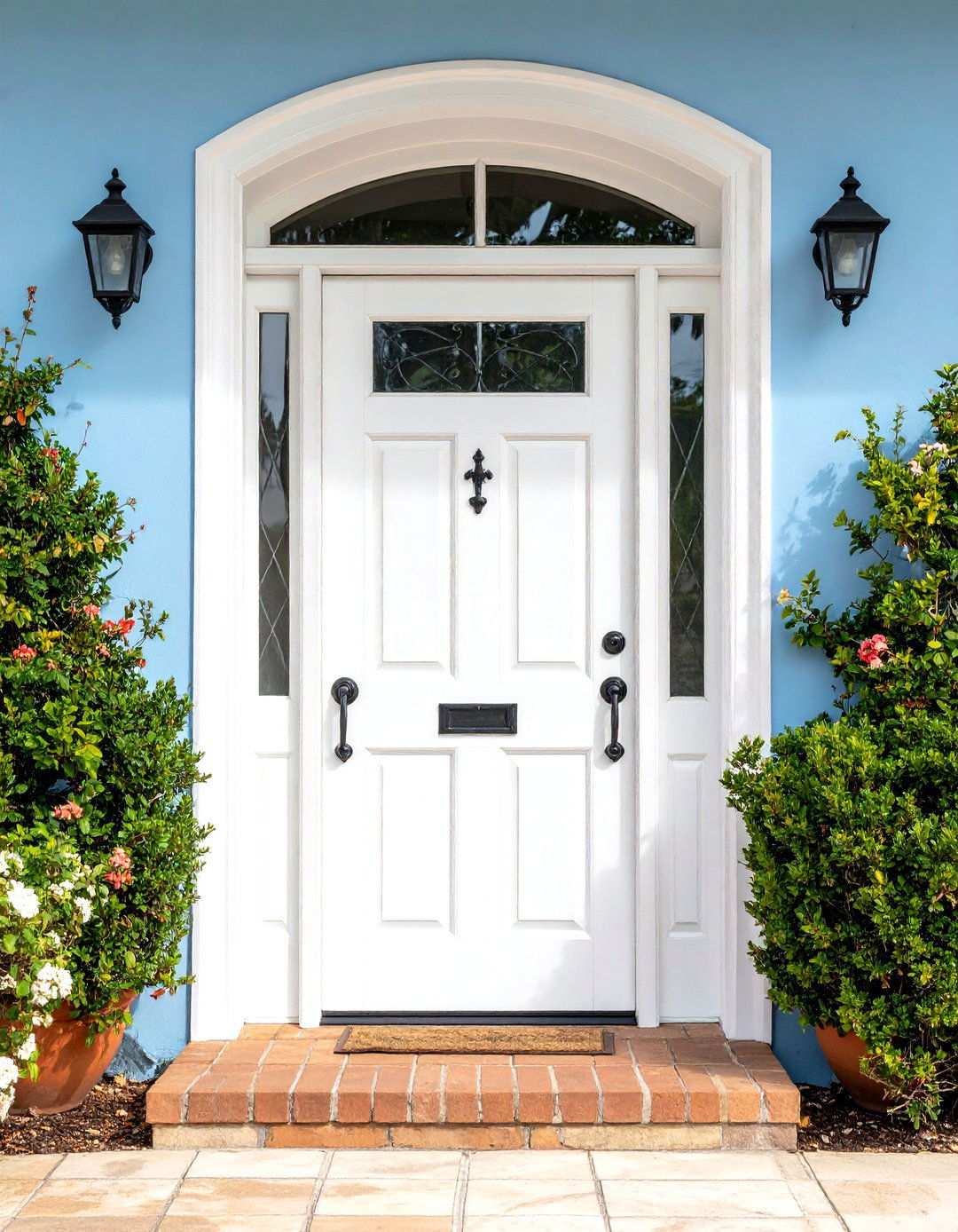 White Oak Door with Iron Hardware Accents - 24 White Oak Front Door Ideas