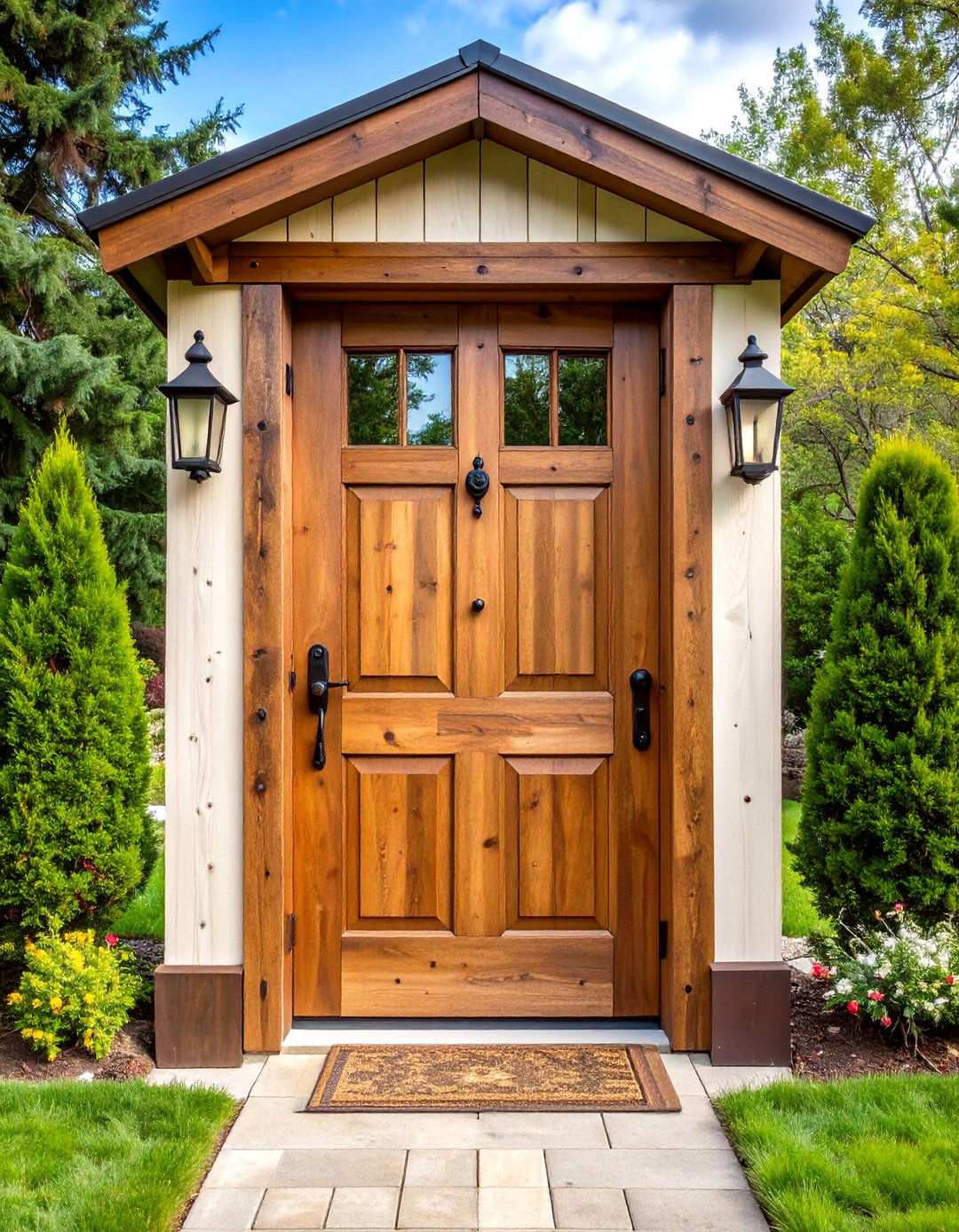 White Oak Front Door with Rustic Finish - 24 White Oak Front Door Ideas
