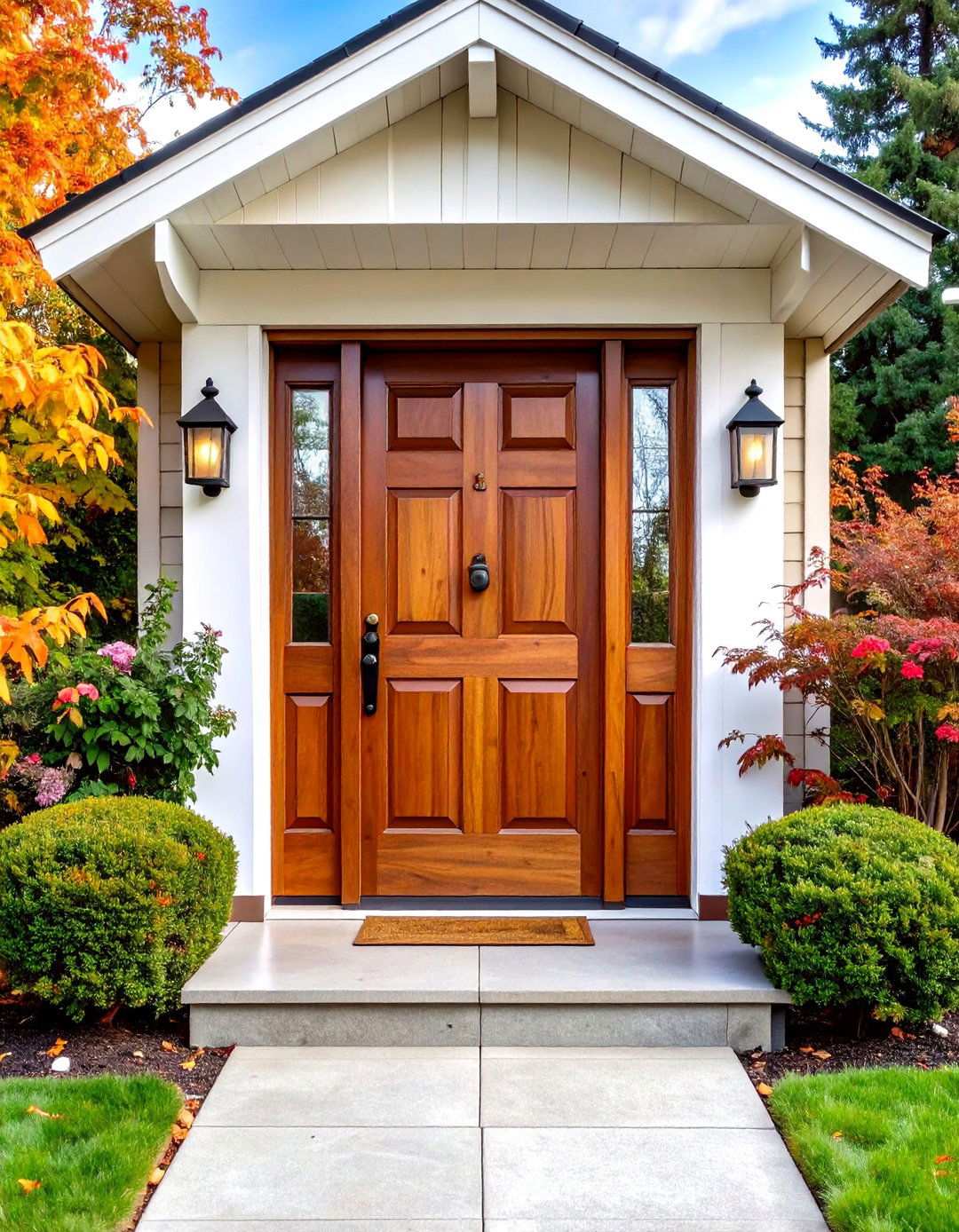 White Oak Panel Door with Traditional Staining - 24 White Oak Front Door Ideas
