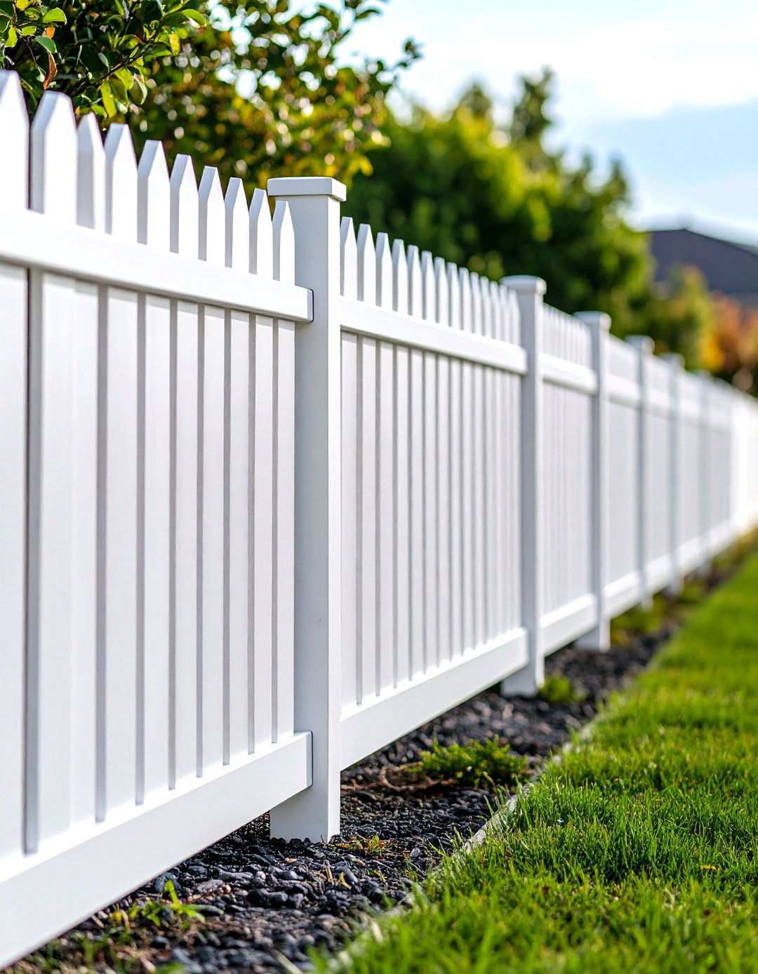 White Privacy Fence with Sound Barriers - 24 White Privacy Fence Ideas