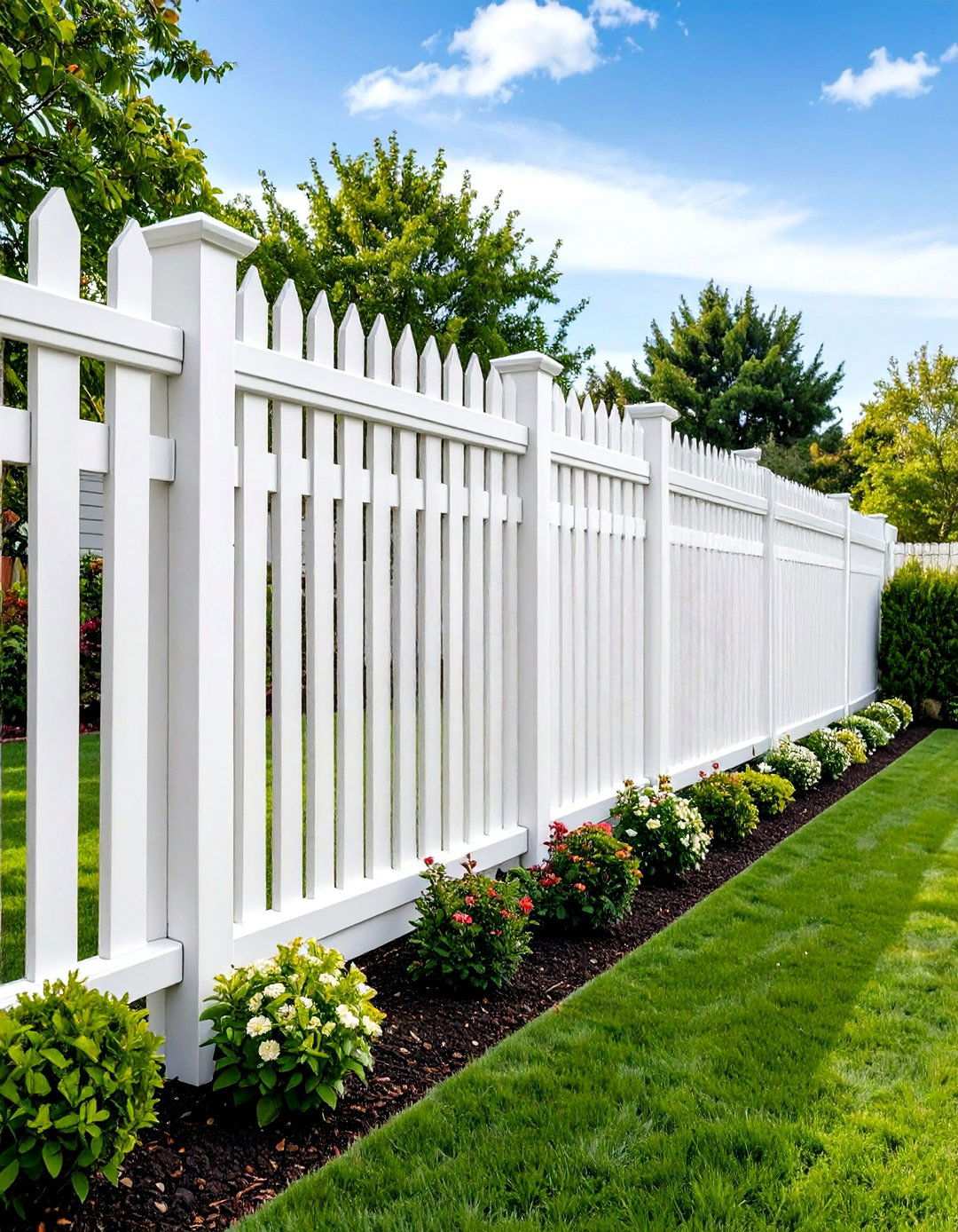 White Privacy Fence with Steel Frame Construction - 24 White Privacy Fence Ideas