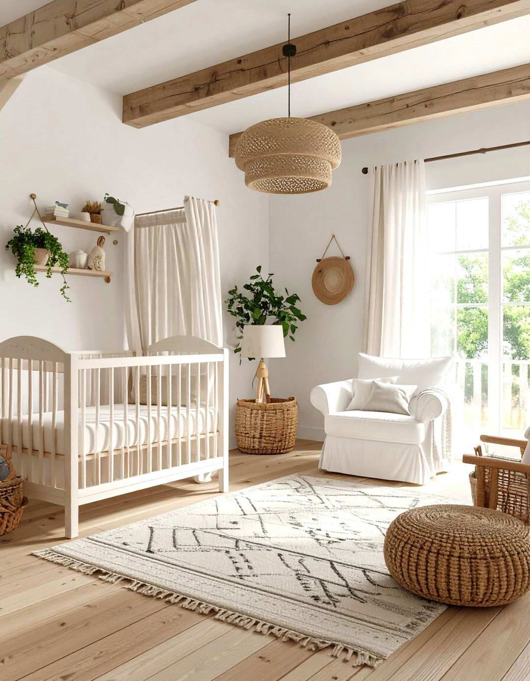 White Rustic Country Nursery - 24 White Nursery Ideas