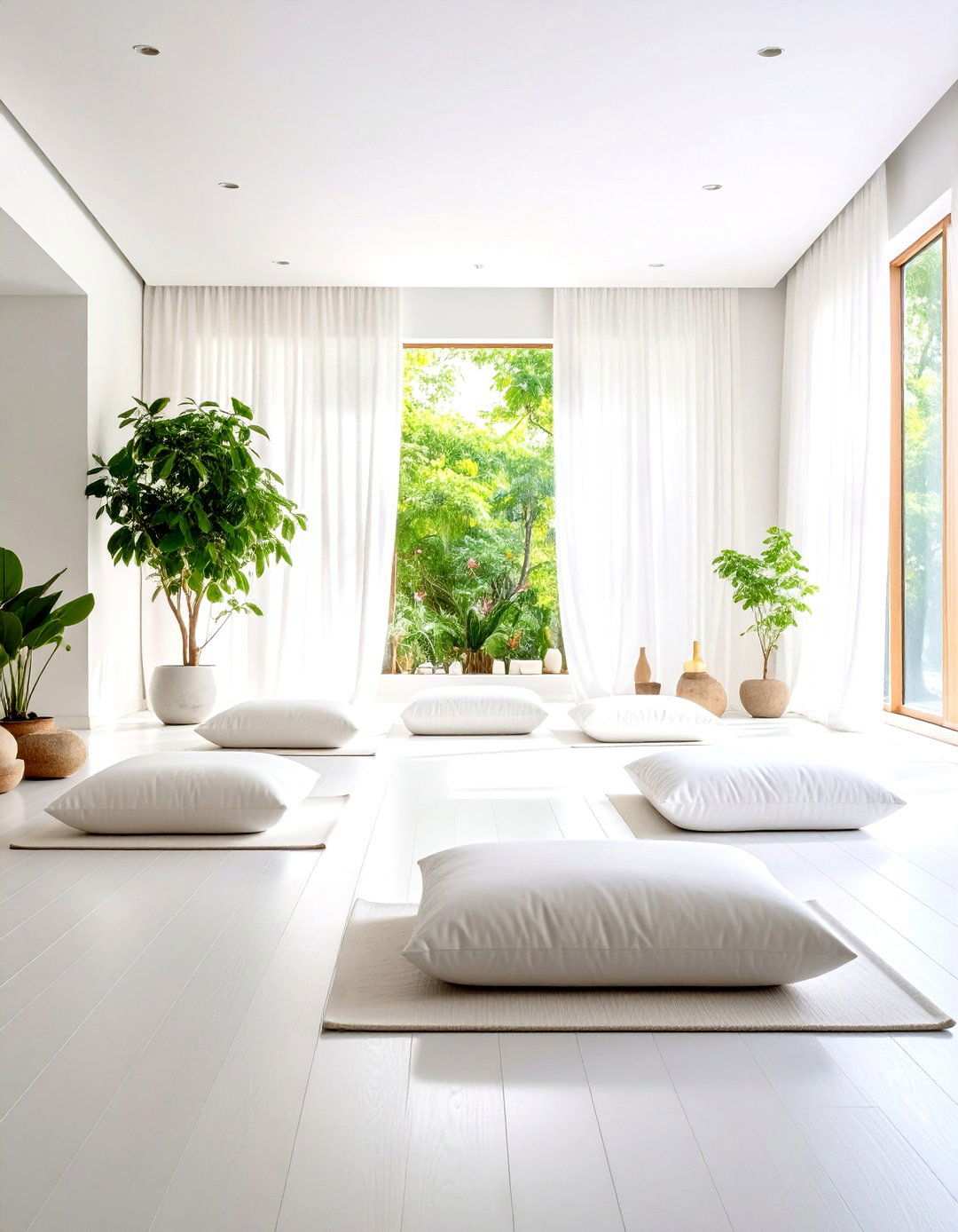 White Serenity Meditation Room - 24 meditation room ideas