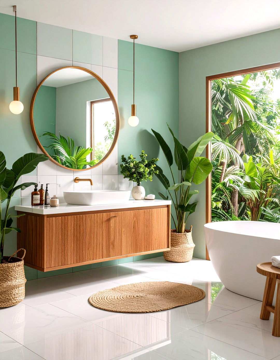 White Tile Mirror Backsplash Combinations - 24 White Tile Bathroom Ideas