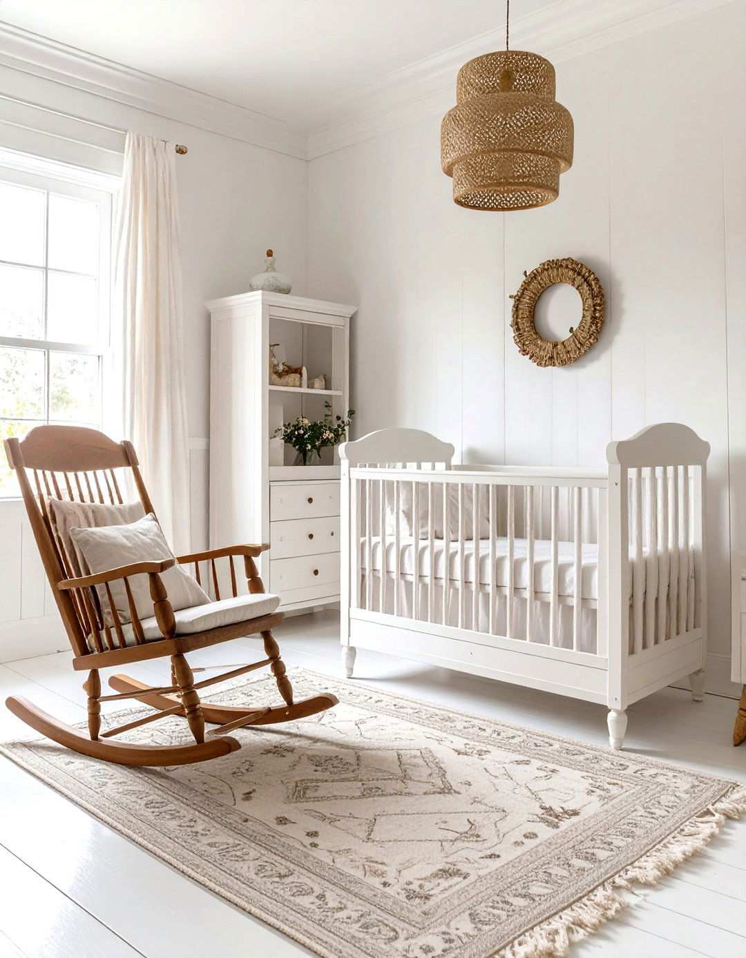 White Vintage Traditional Nursery - 24 White Nursery Ideas