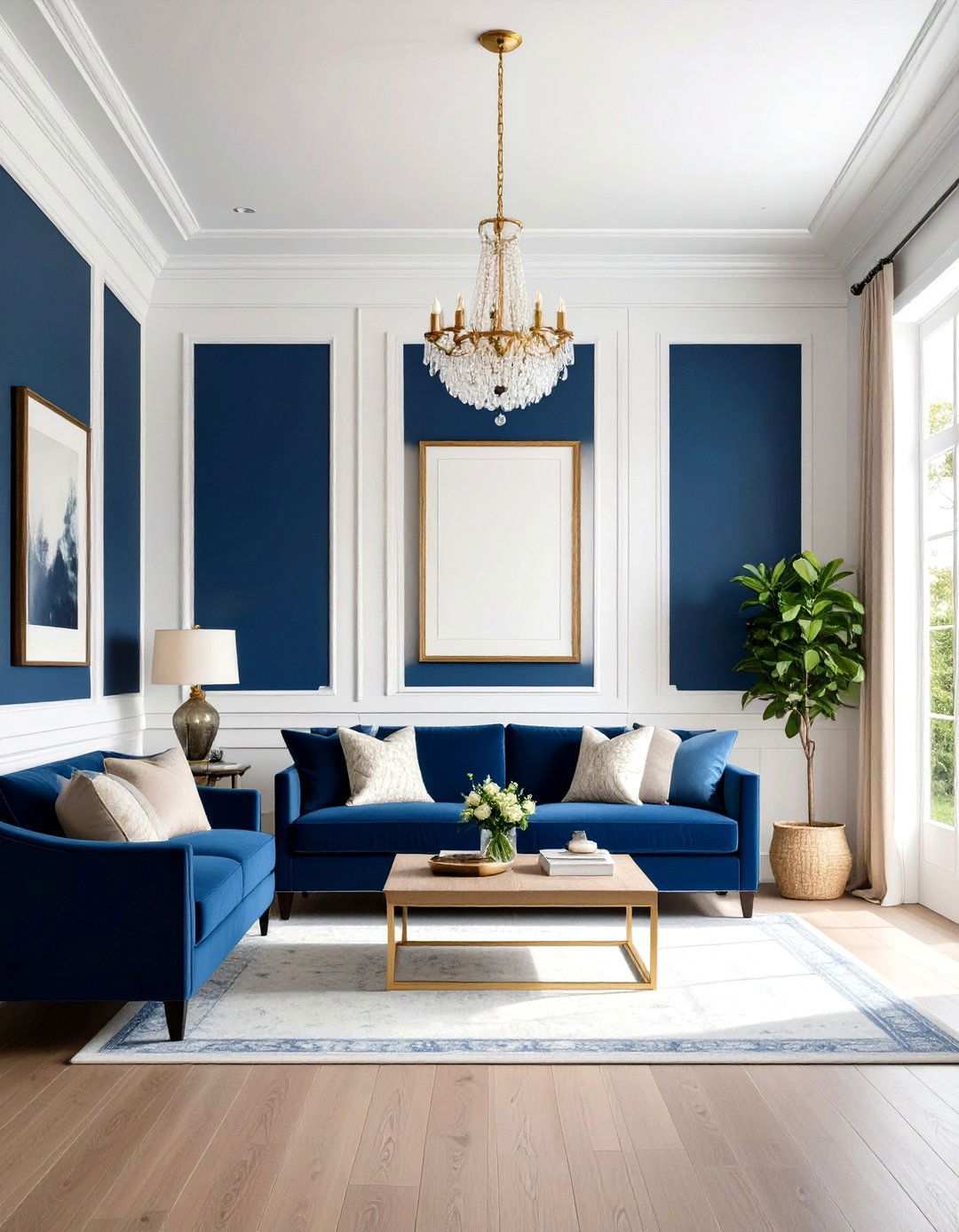 White Wainscoting with Bold Accent Walls - 24 Wainscoting Ideas