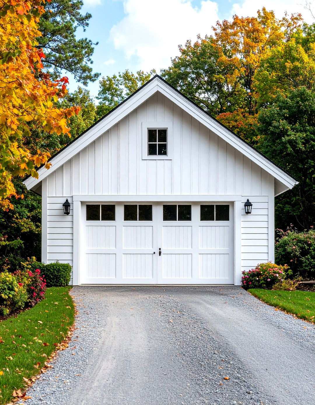 White Washed Wood Garage - 24 Rustic Garage Ideas