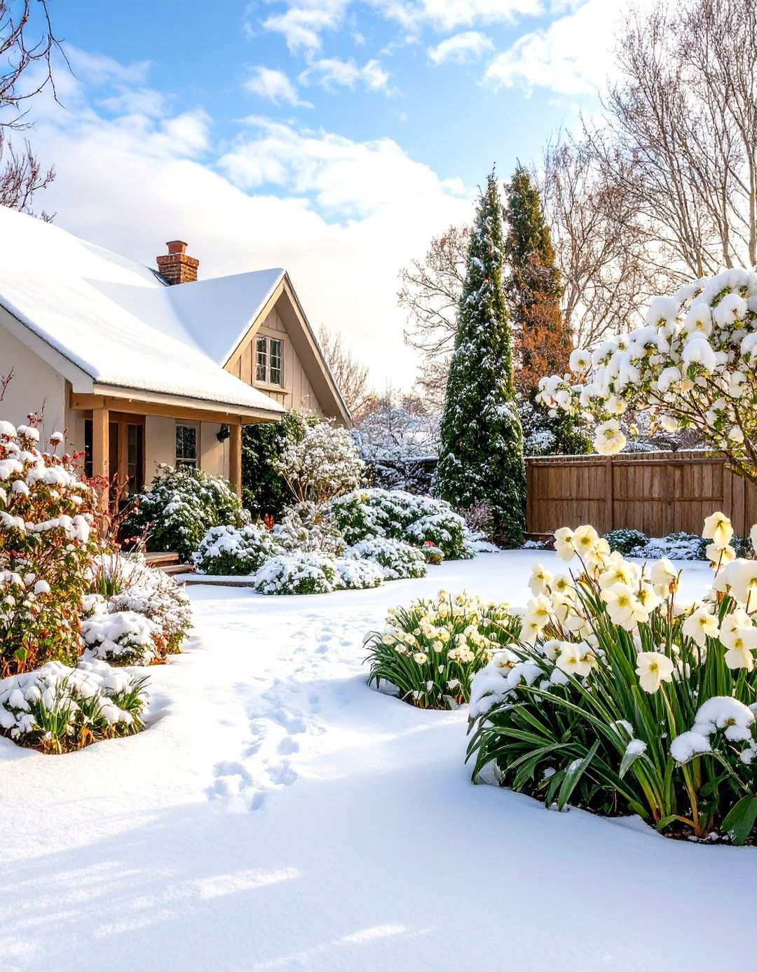 White Winter Garden Interest Design - 24 White Garden Design Ideas
