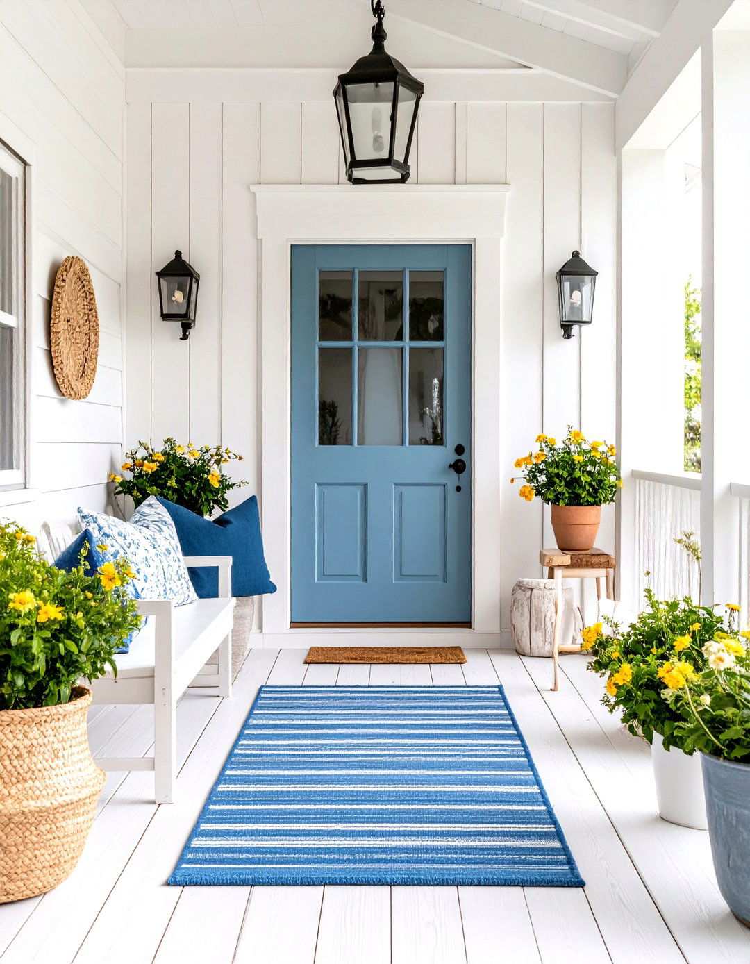 Whitewashed Beach House Shiplap Entry - 24 Shiplap Wall Entryway Ideas