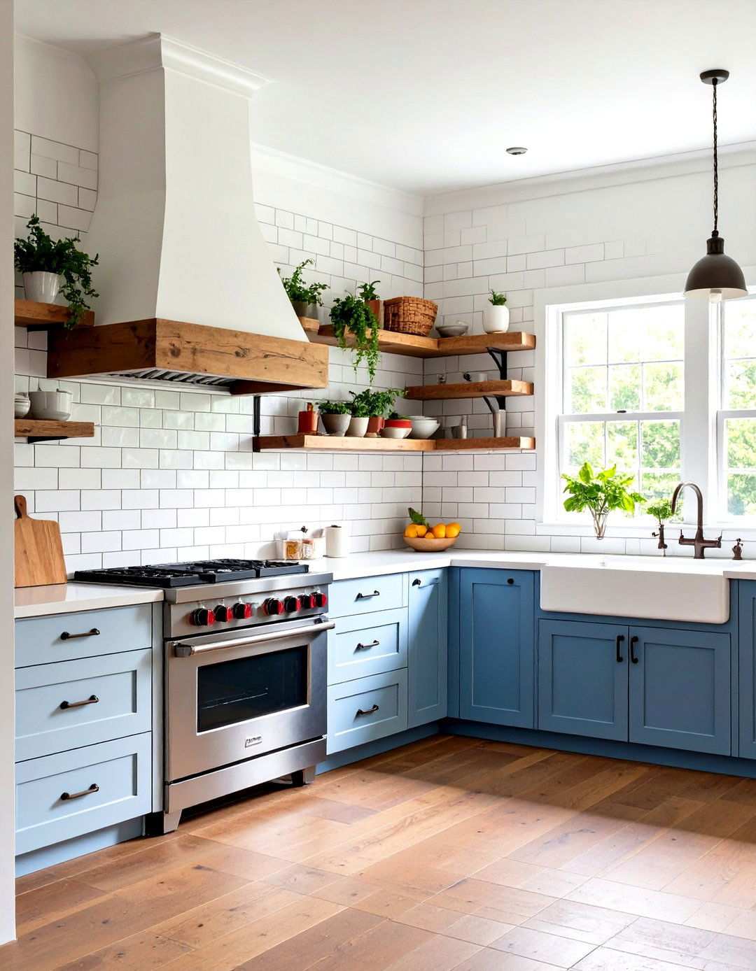 Whitewashed Brick Subway Pattern - 24 Rustic Backsplash Ideas