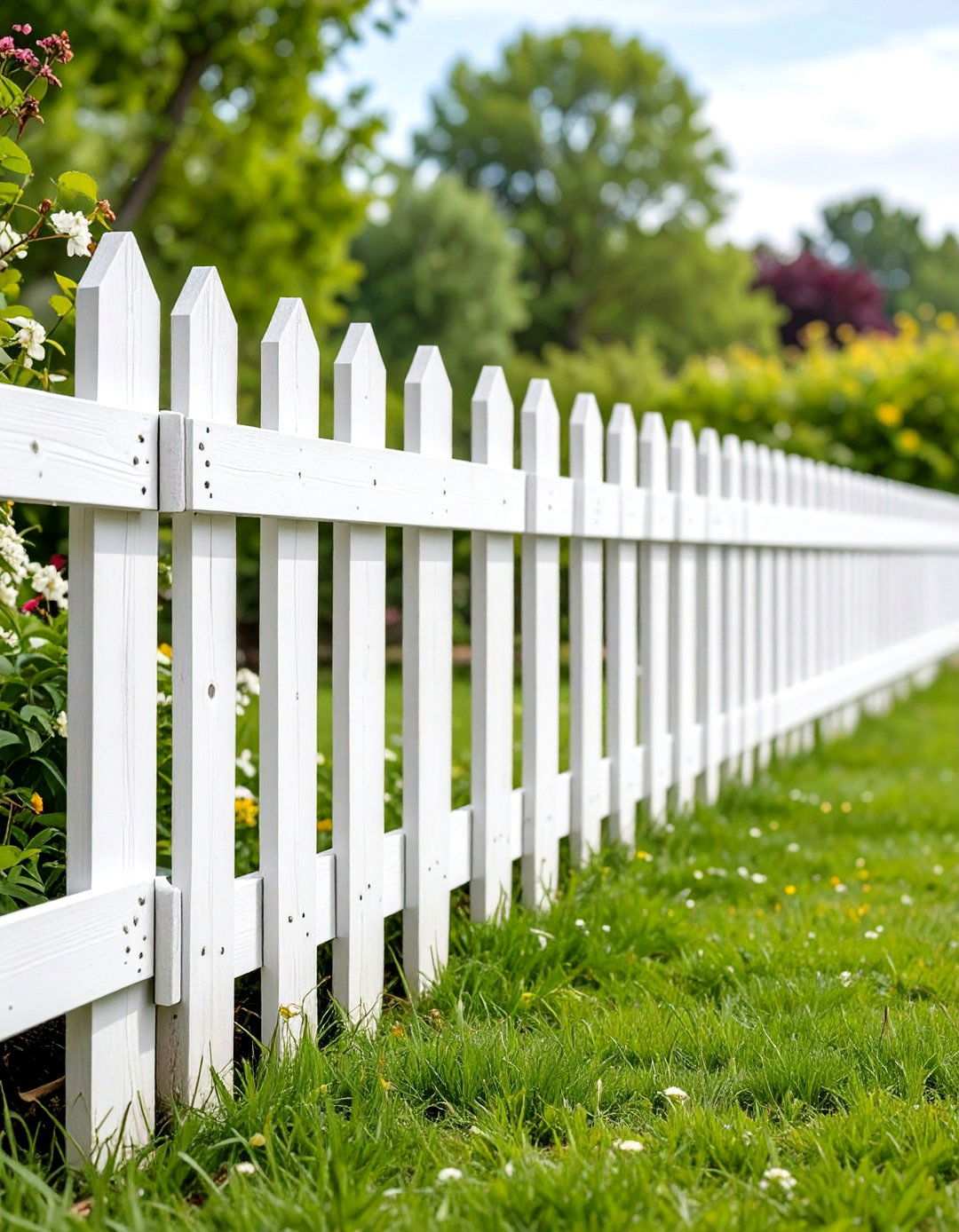 Whitewashed Pallet Garden Fence - 24 Pallet Fence Ideas