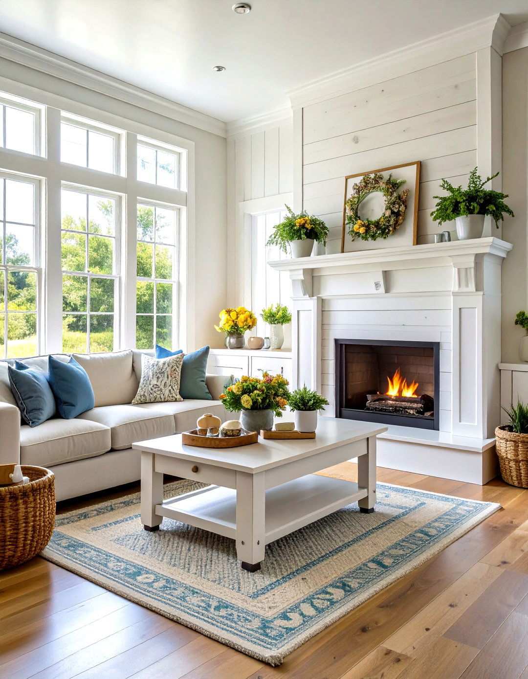 Whitewashed Reclaimed Wood Mantel - 24 Wood Mantel Ideas