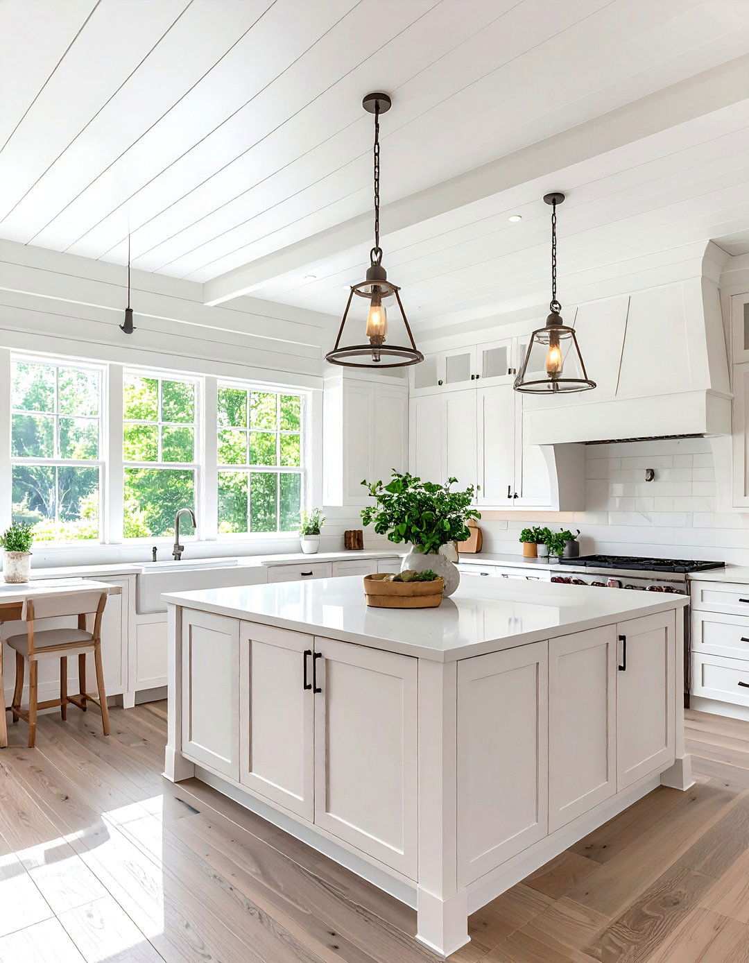 Whitewashed Shiplap Ceilings - 24 Rustic Ceiling Ideas