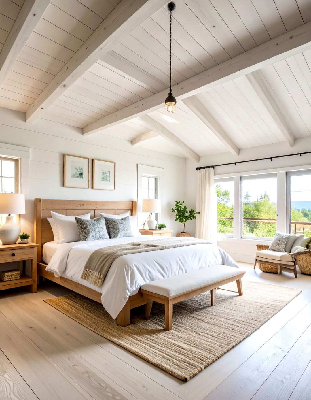 Whitewashed Wood Plank Ceiling - 24 Wood Plank Ceiling Ideas