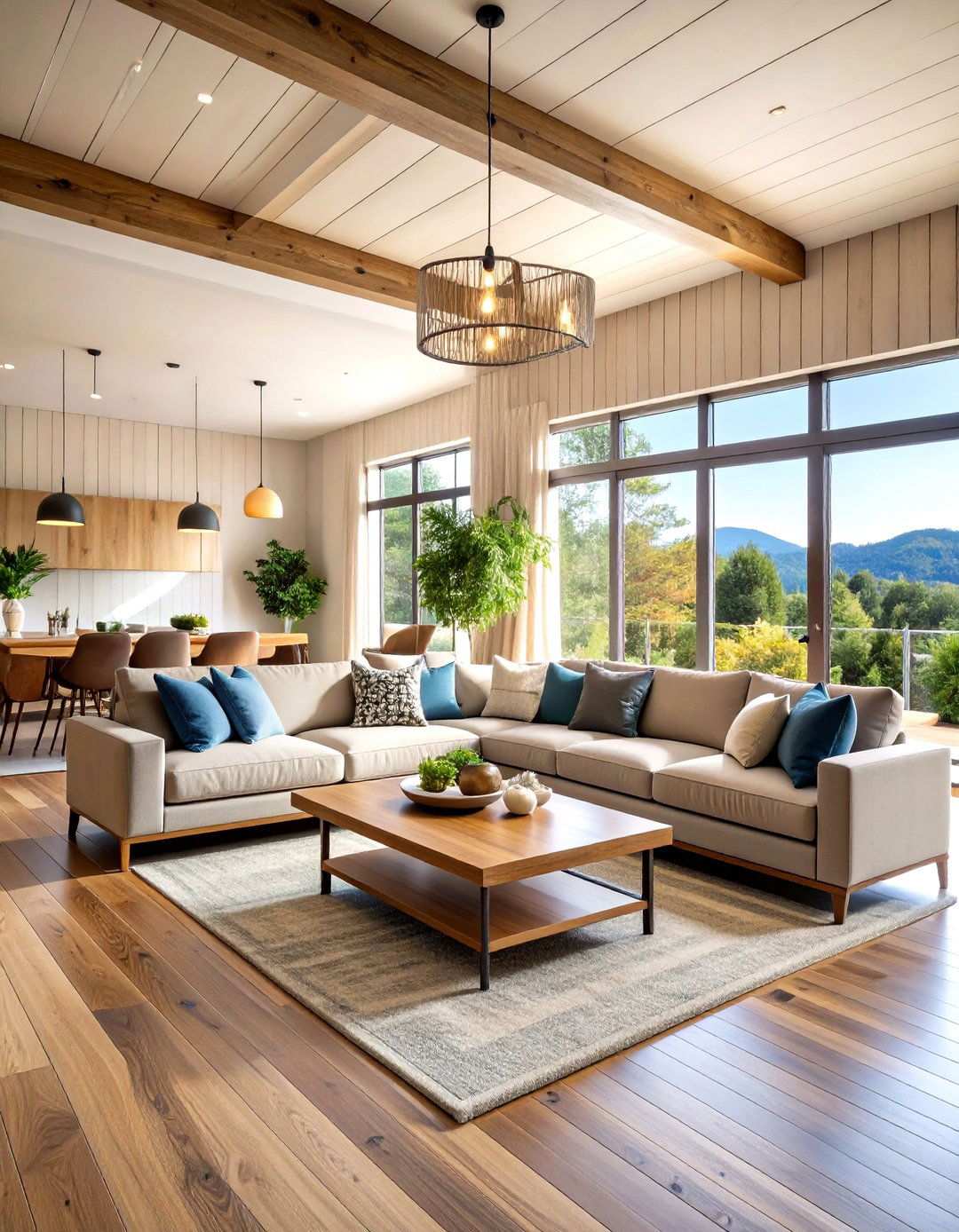 Wide Plank Shiplap Statement - 24 Shiplap Living Room Ideas