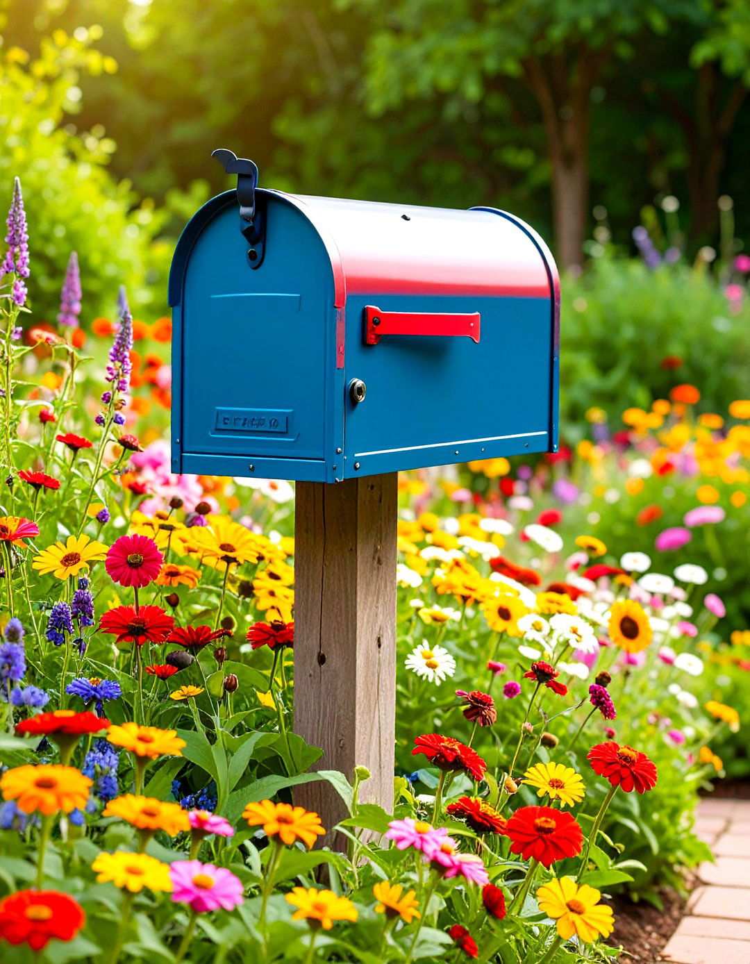 Wildflower Cutting Garden - 24 Mailbox Landscaping Ideas