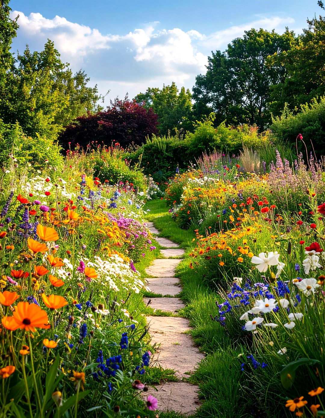 Wildflower Mediterranean Meadow - 24 Mediterranean Garden Ideas