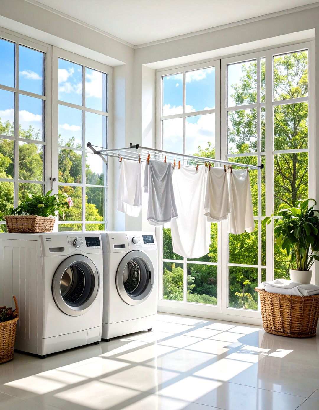 Window Mounted Drying System - 24 Laundry Room Drying Rack Ideas