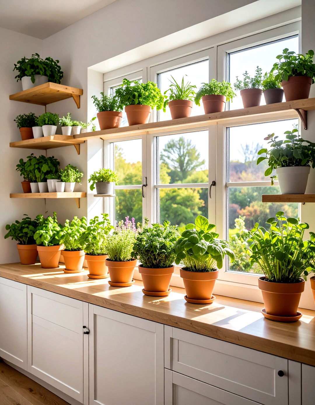 Window Sill Herb Garden Storage - 24 Small Kitchen Storage Ideas