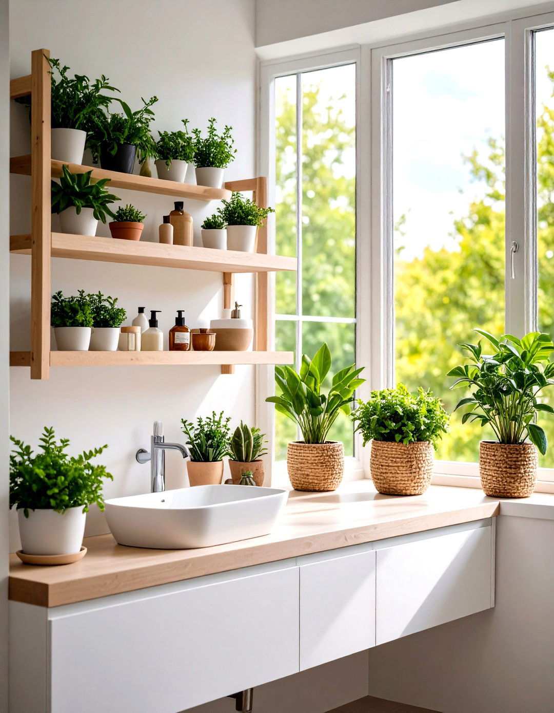 Window Sill Storage Solutions - 24 Small Bathroom Storage Ideas
