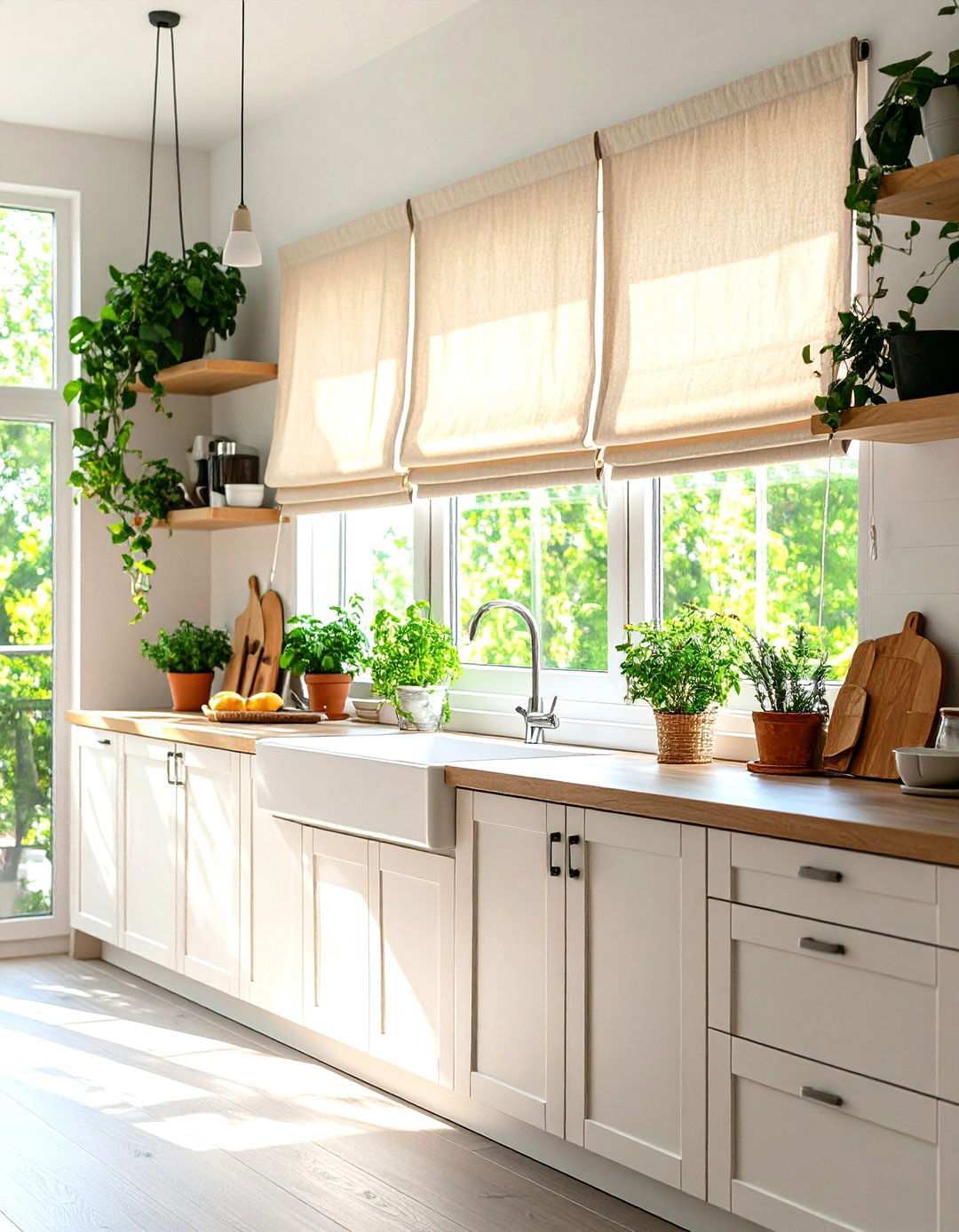Window Treatment Natural Light - 24 Townhouse Kitchen Ideas