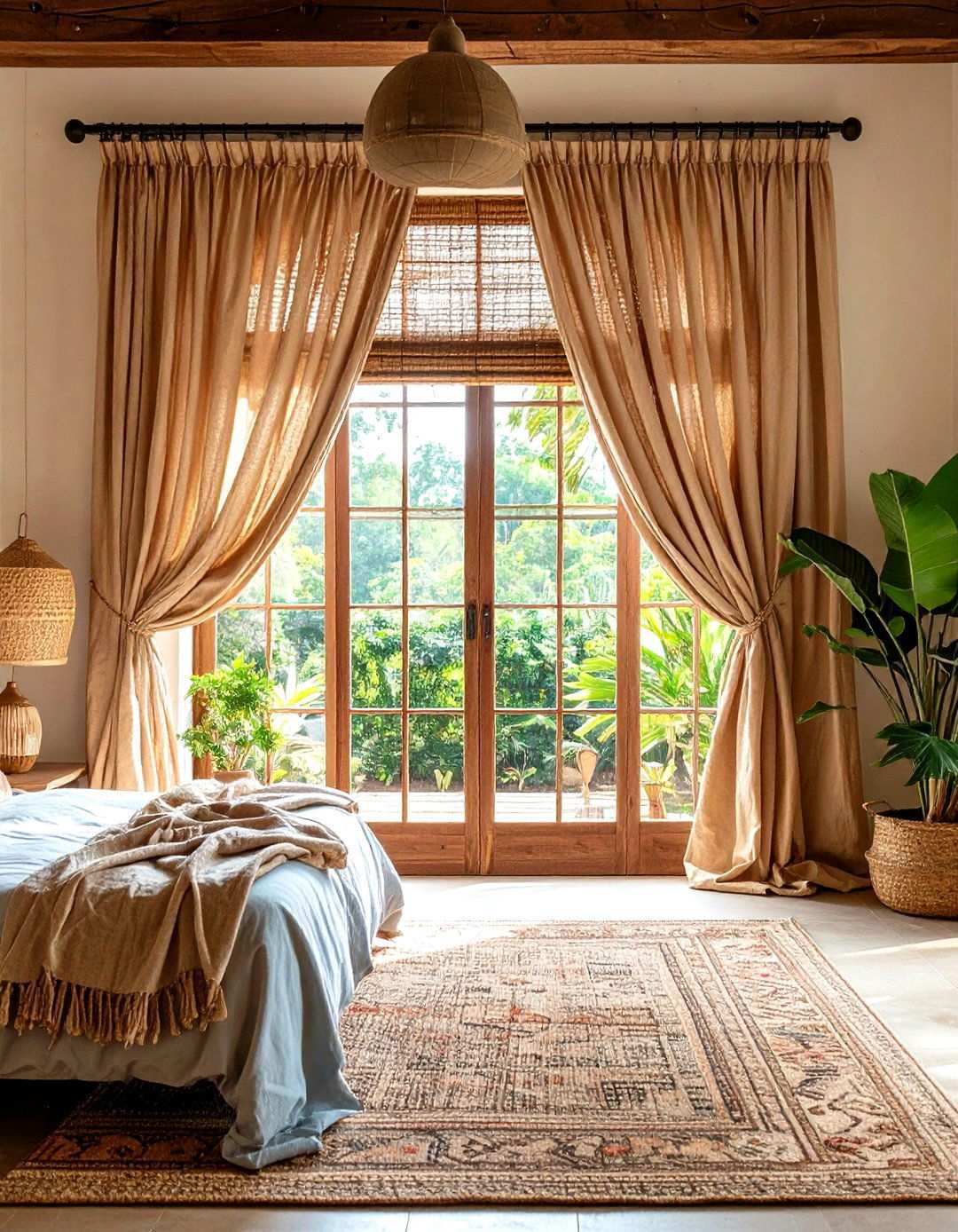 Window Treatments with Natural Textures - 24 spanish style windows