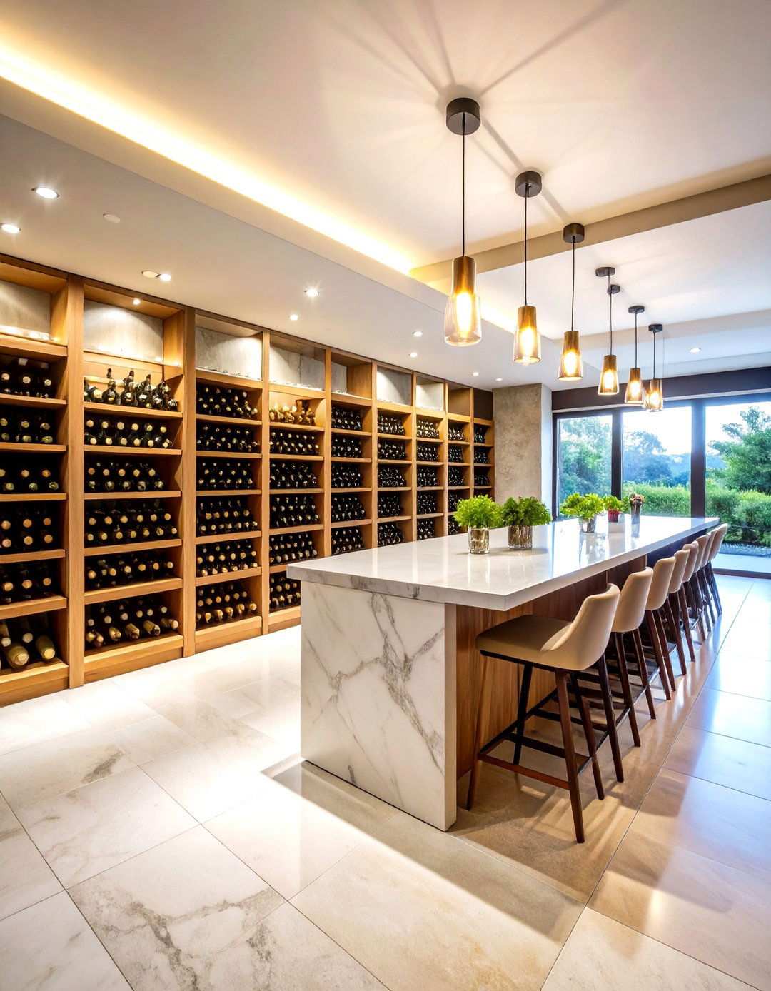 Wine Cellar Tasting Room with Temperature Control - 24 Luxury Man Cave Ideas