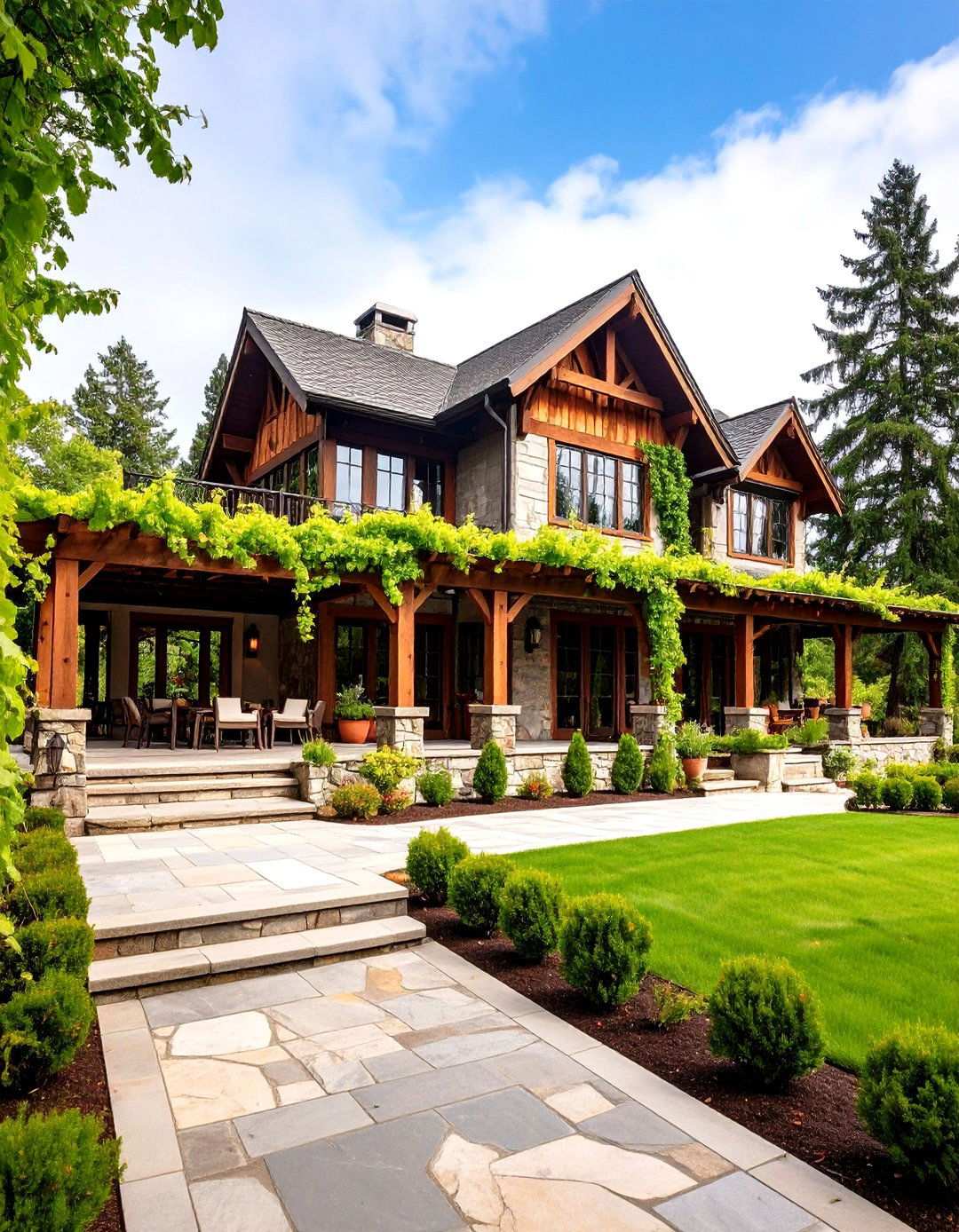 Wine Country Vineyard Estate - 24 Large Backyard Ideas