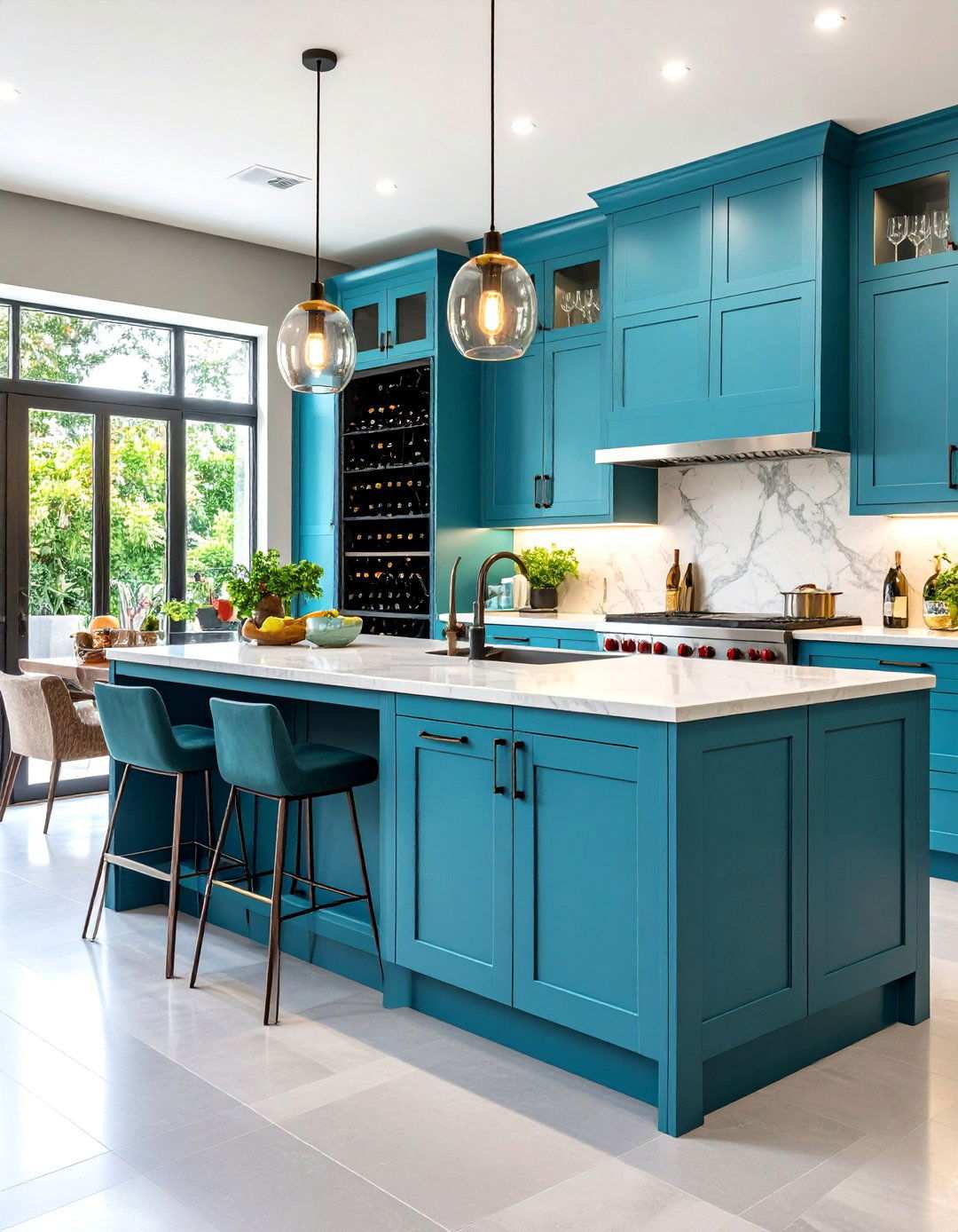Wine Storage Kitchen Design - 24 Mediterranean Kitchen Ideas