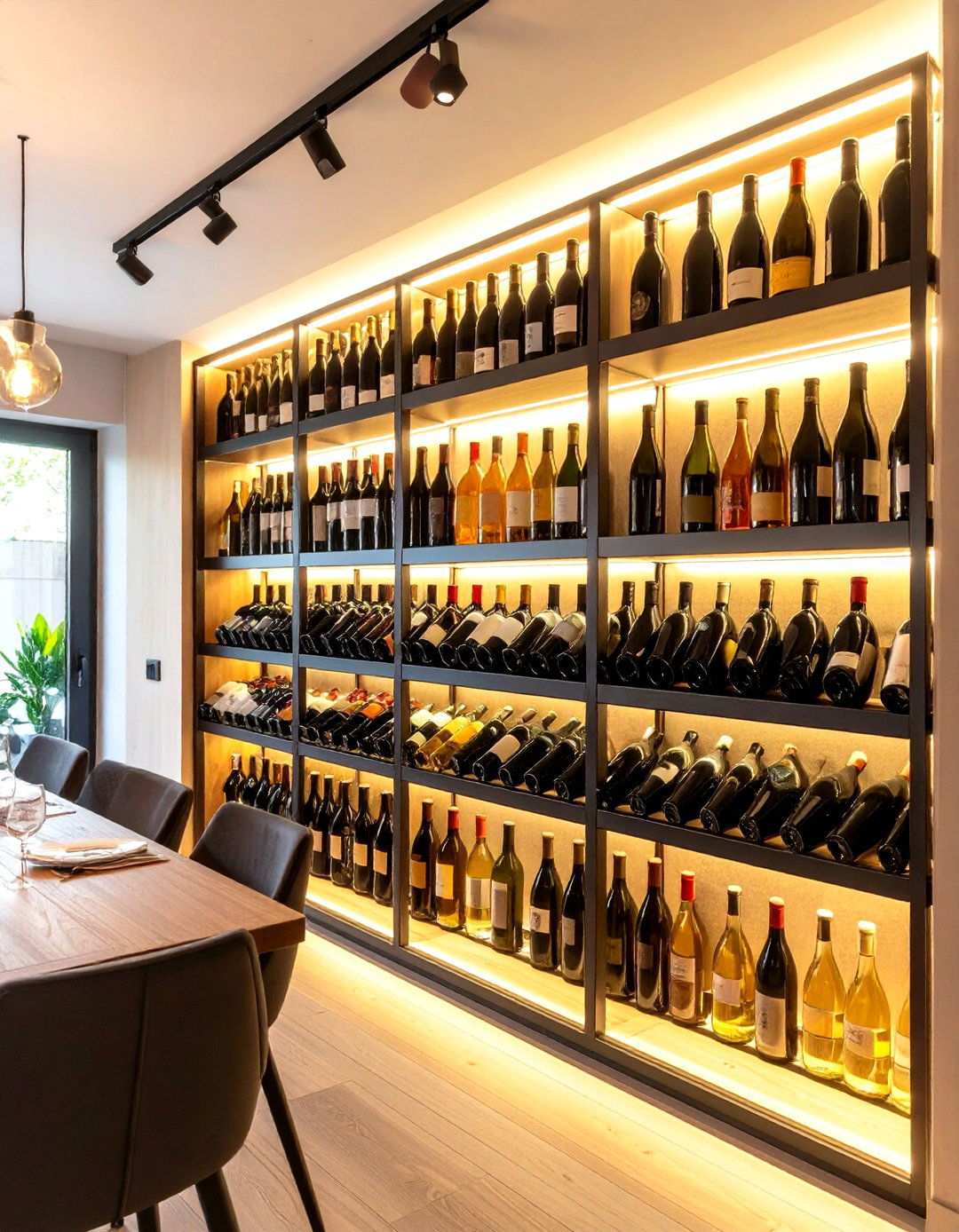 Wine Storage Wall Display - 24 Mini Bar Ideas