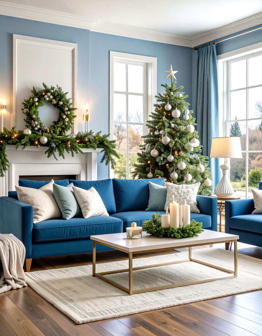 Winter Solstice Evergreen Garland - 24 Mantel Garland Ideas