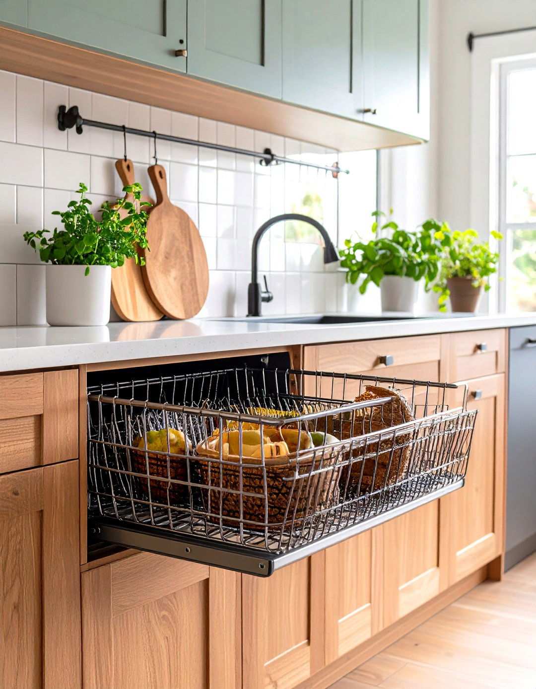 Wire Basket Pull Out Systems - 24 Spice Rack Ideas