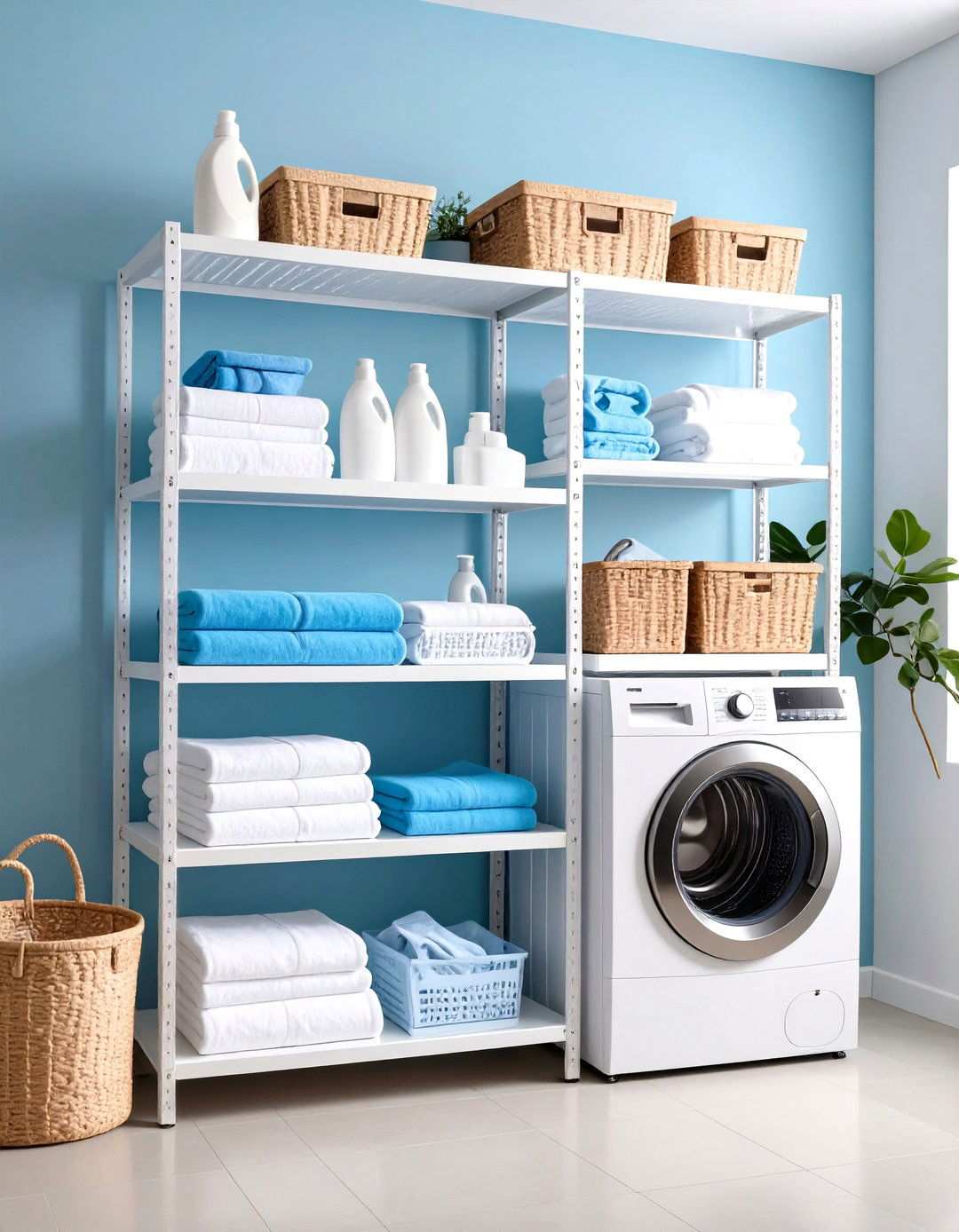 Wire Shelving Units - 24 Laundry Room Shelf Ideas