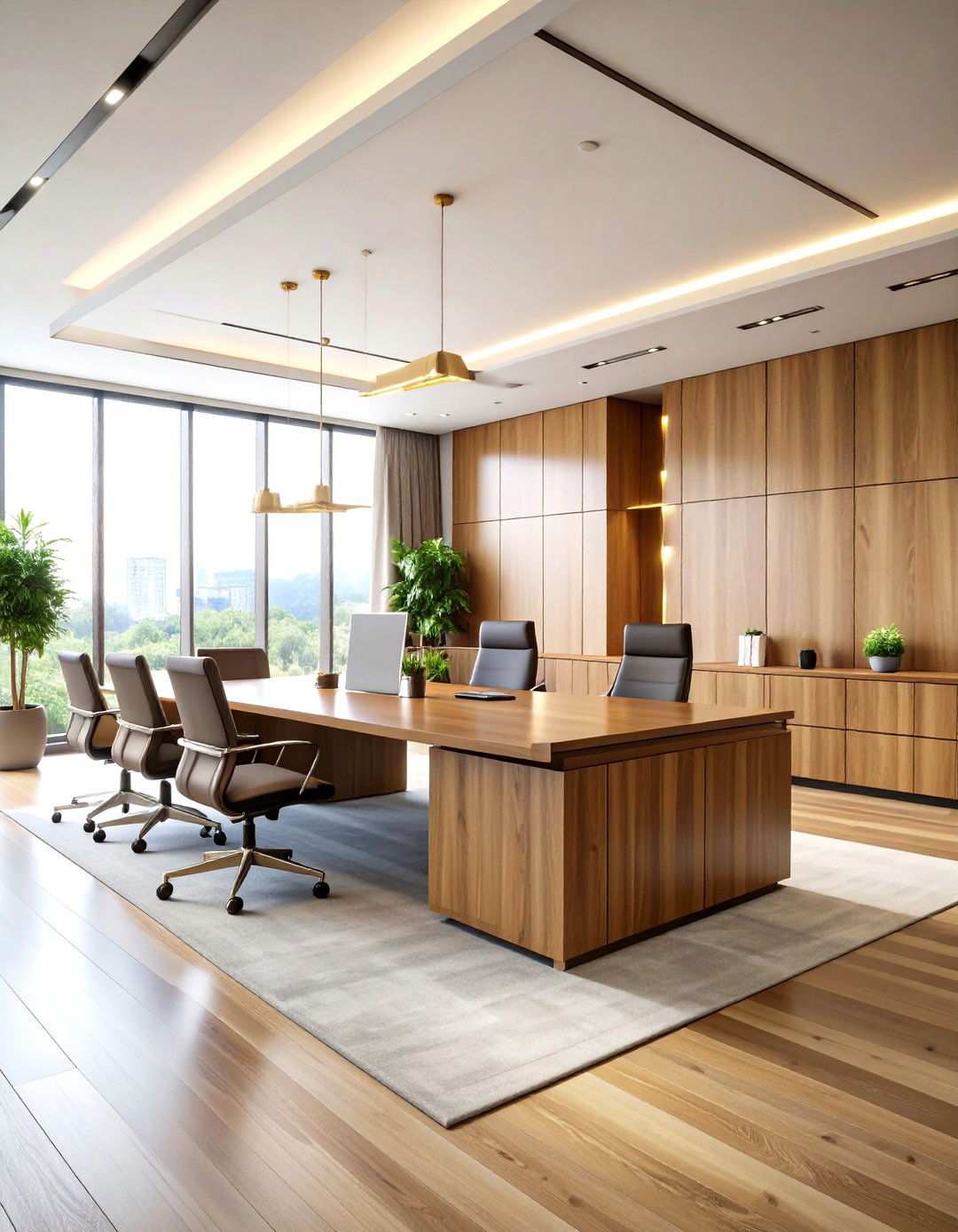 Wood Accent with Metal Inlay Details - 24 Wood Accent Wall Ideas