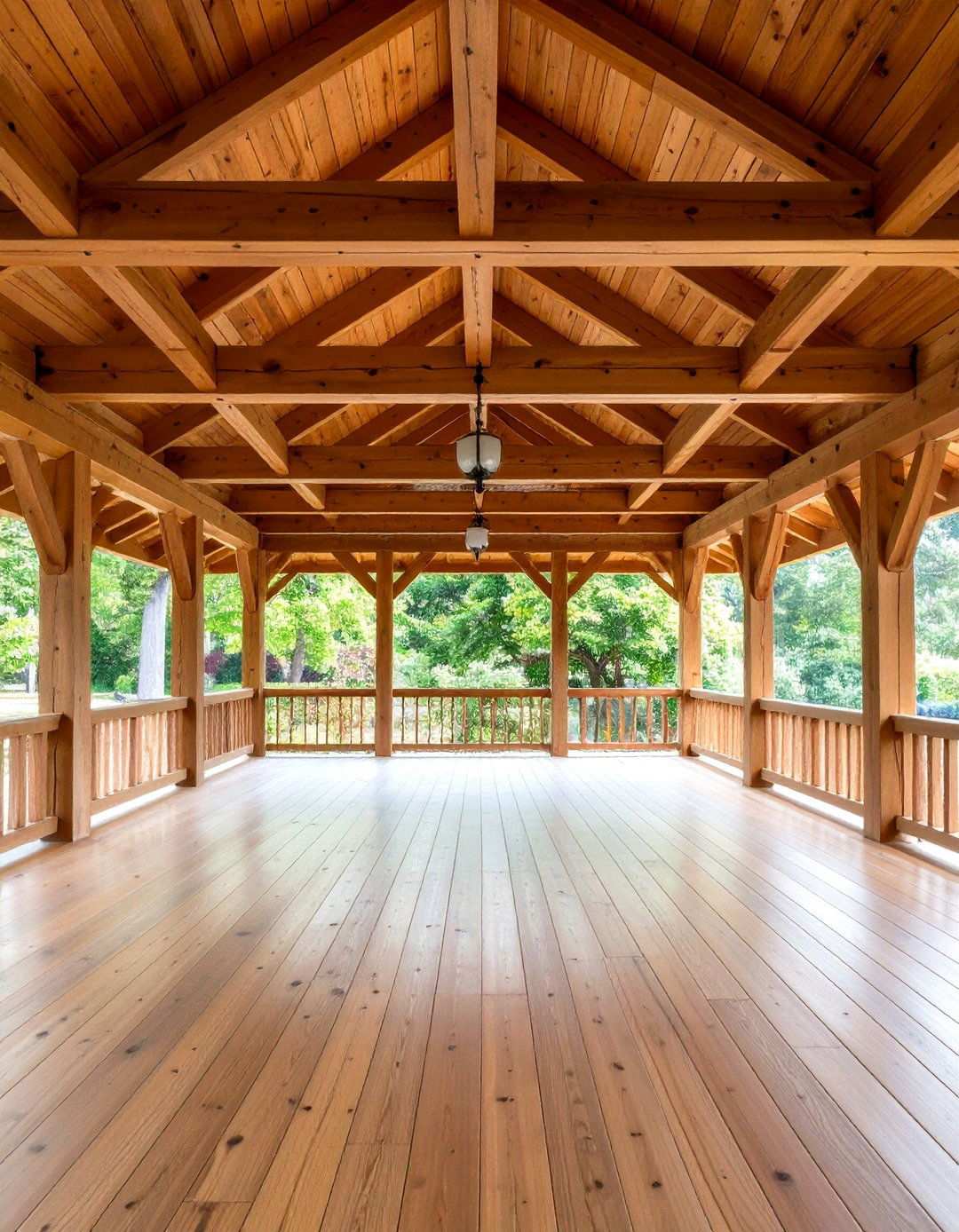 Wood Beam Grid Ceiling System - 24 Porch Ceiling Ideas
