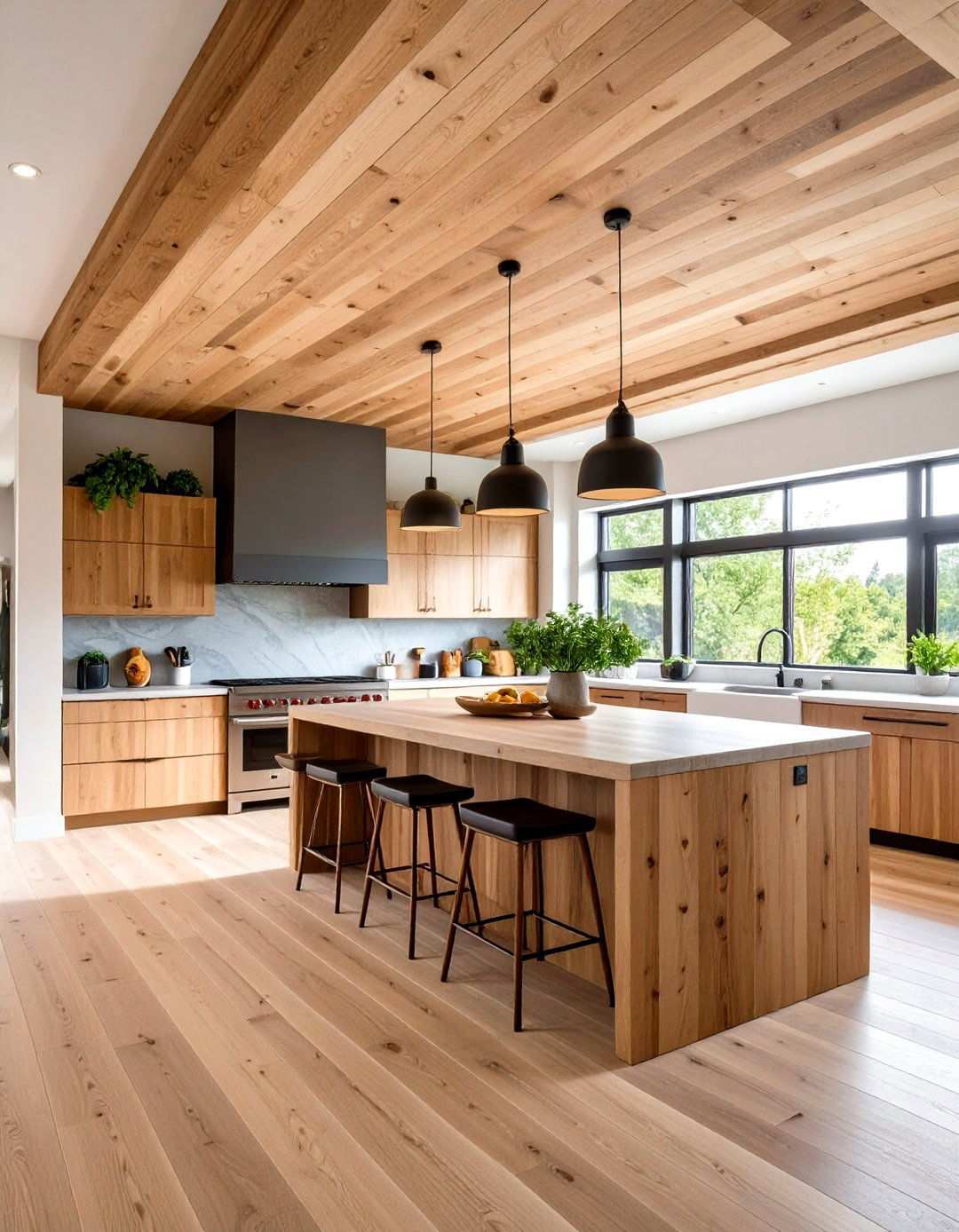 Wood Plank Accent Ceiling - 24 Wood Plank Ceiling Ideas