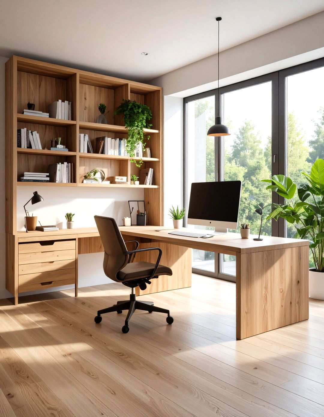 Wooden Home Office Designs - 24 Wooden Interior Design Ideas