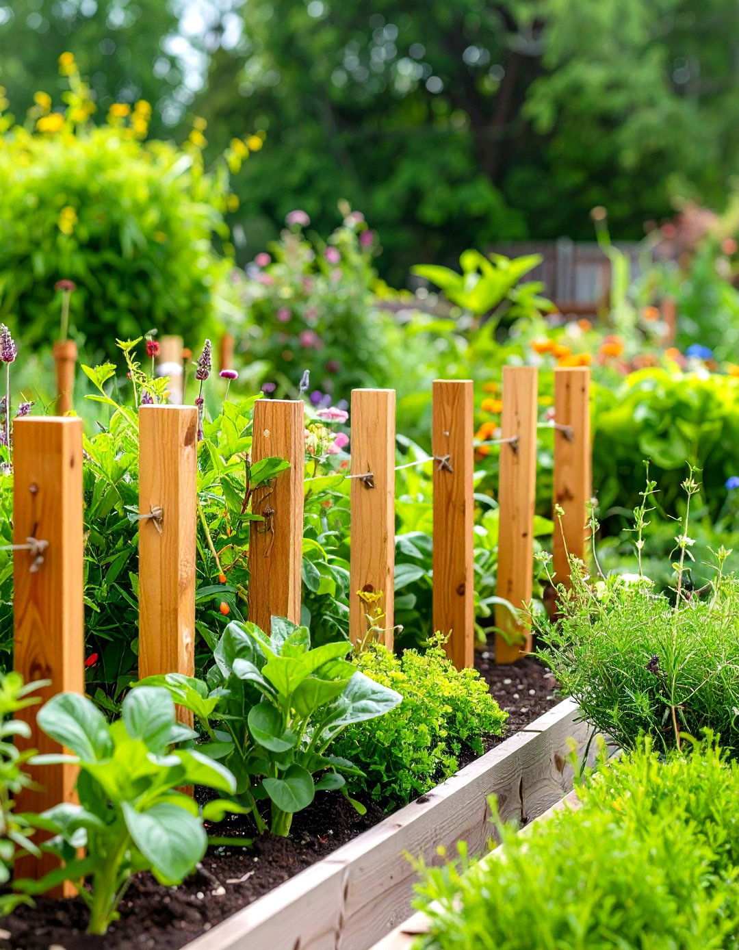 Wooden Stake Support System - 24 Tomato Trellis Ideas