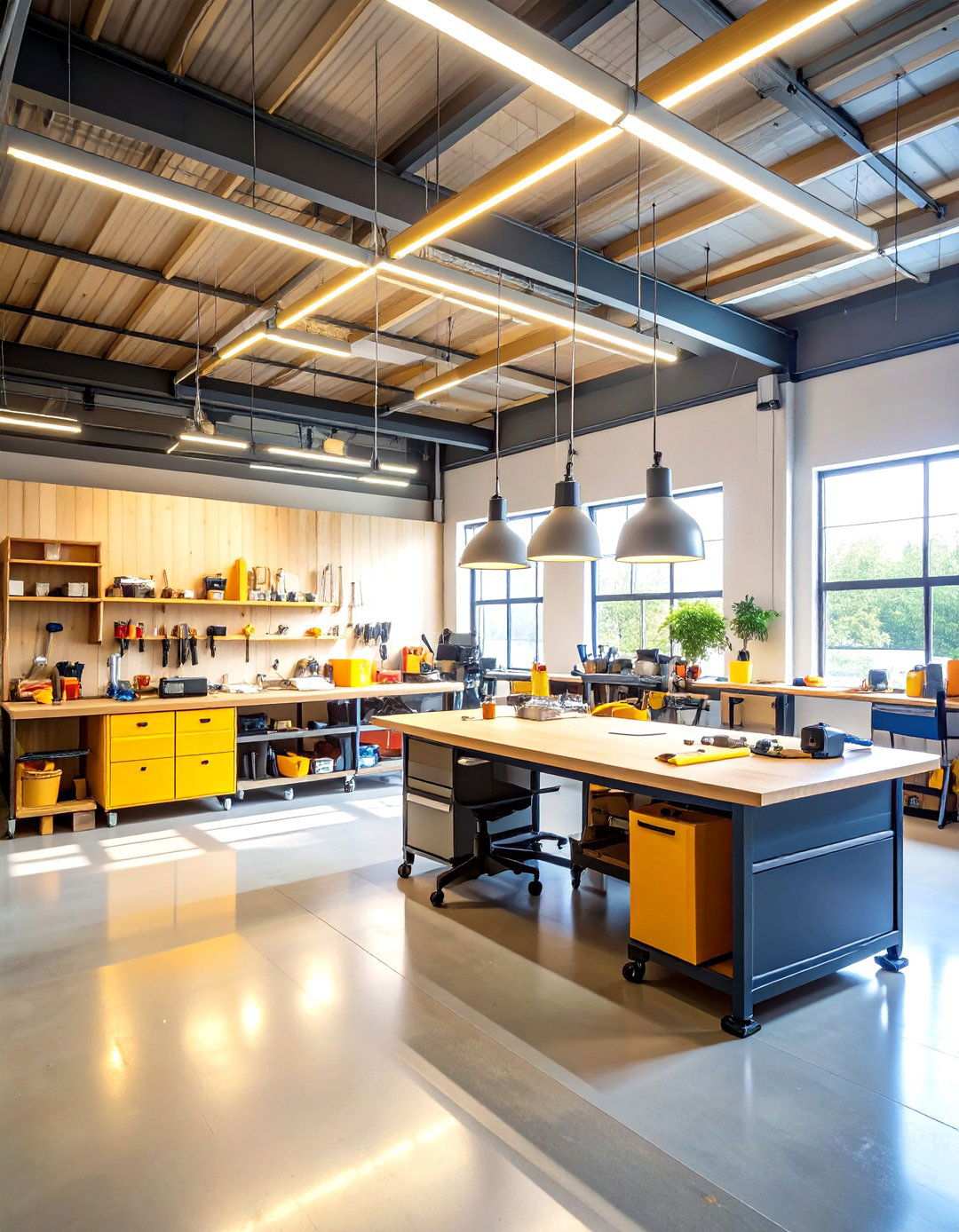 Workshop Functional Soffit Lighting - 24 Soffit Lighting Ideas