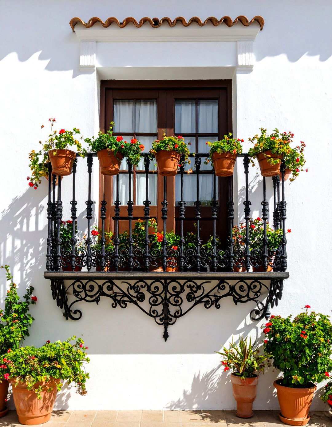 Wrought Iron Balcony Details - 24 spanish style home exterior ideas