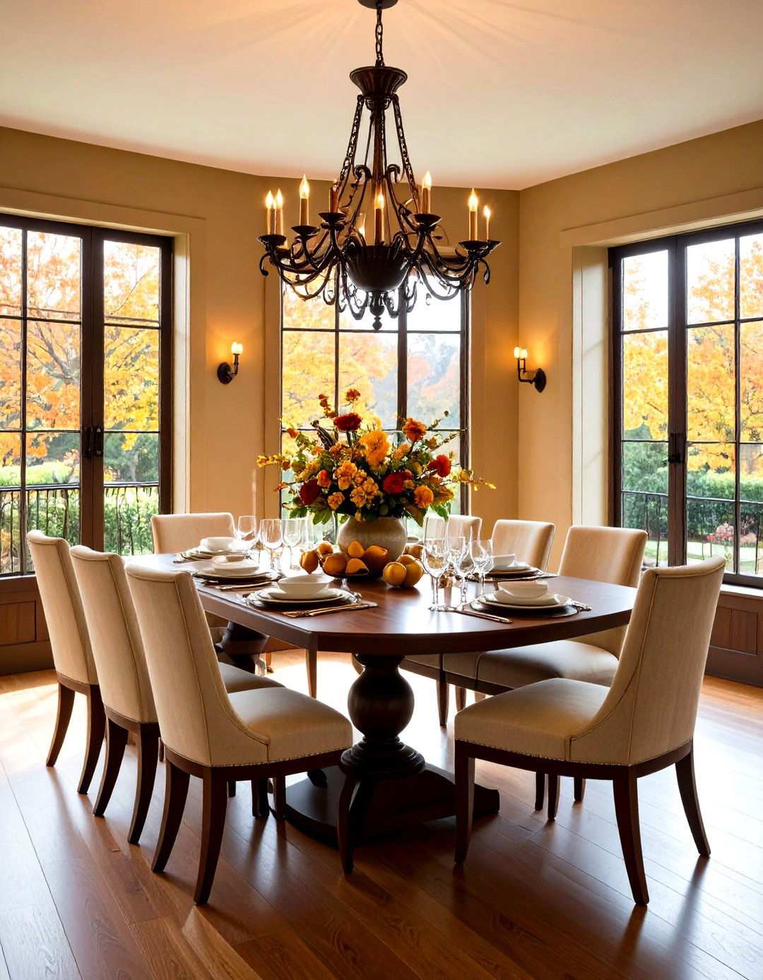 Wrought Iron Dining Room Elegance - 24 Spanish Modern Interior Design Ideas