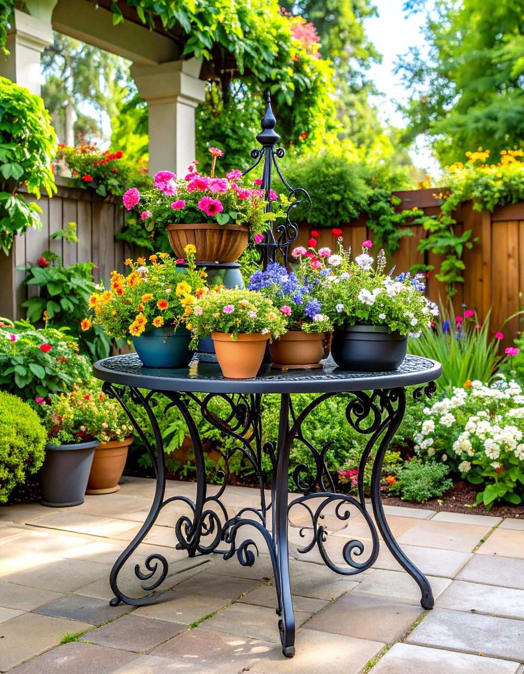 Wrought Iron Plant Stands - 24 Outdoor Plant Stand Ideas